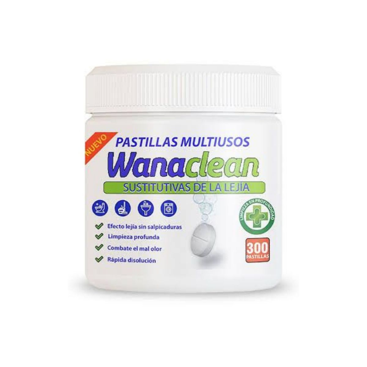 GENERICO - Pastillas de lejía WANACLEAN con cloro activo X 300U