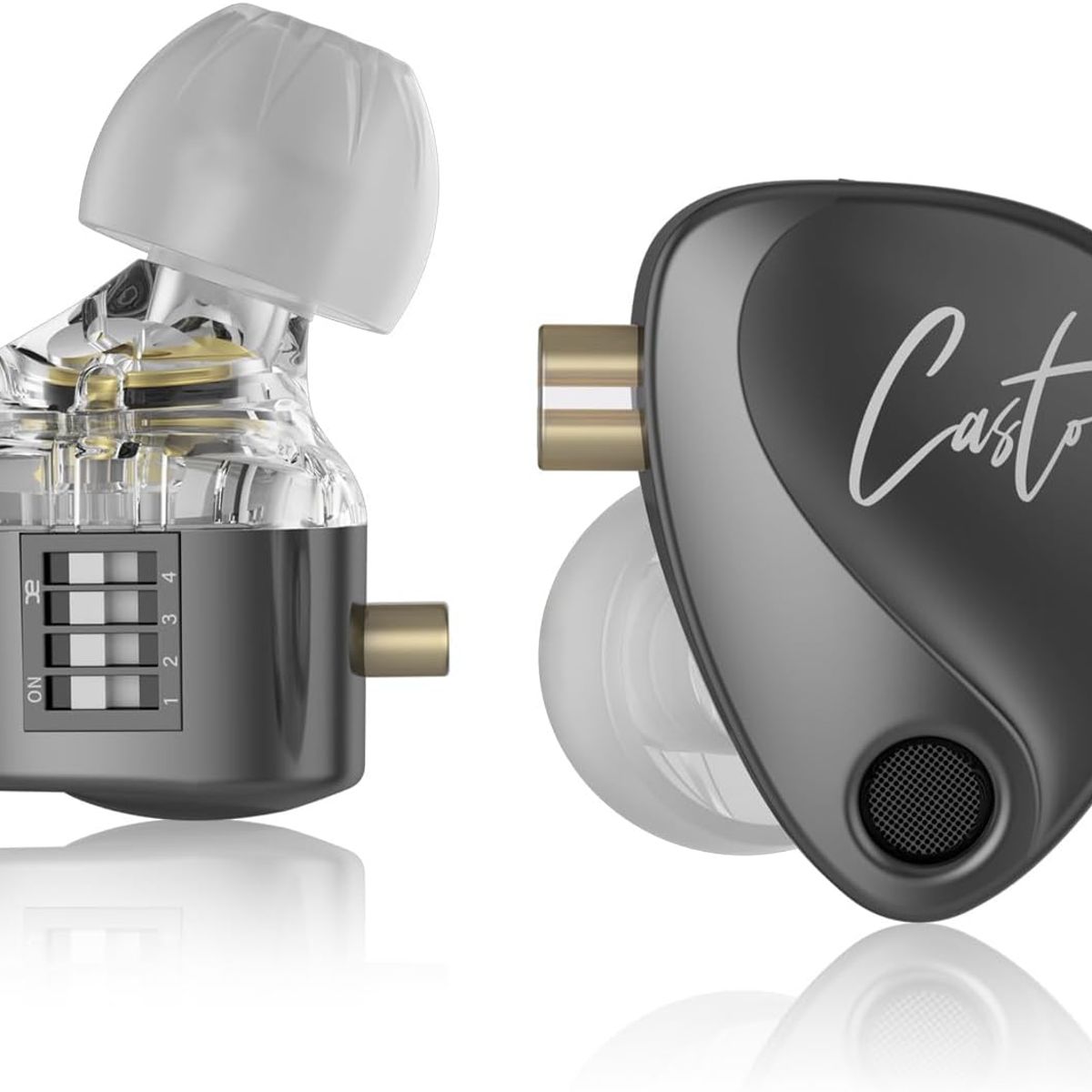 KZ - Audifonos KZ Castor Harman Bass Edition IEM Microfono - Negro