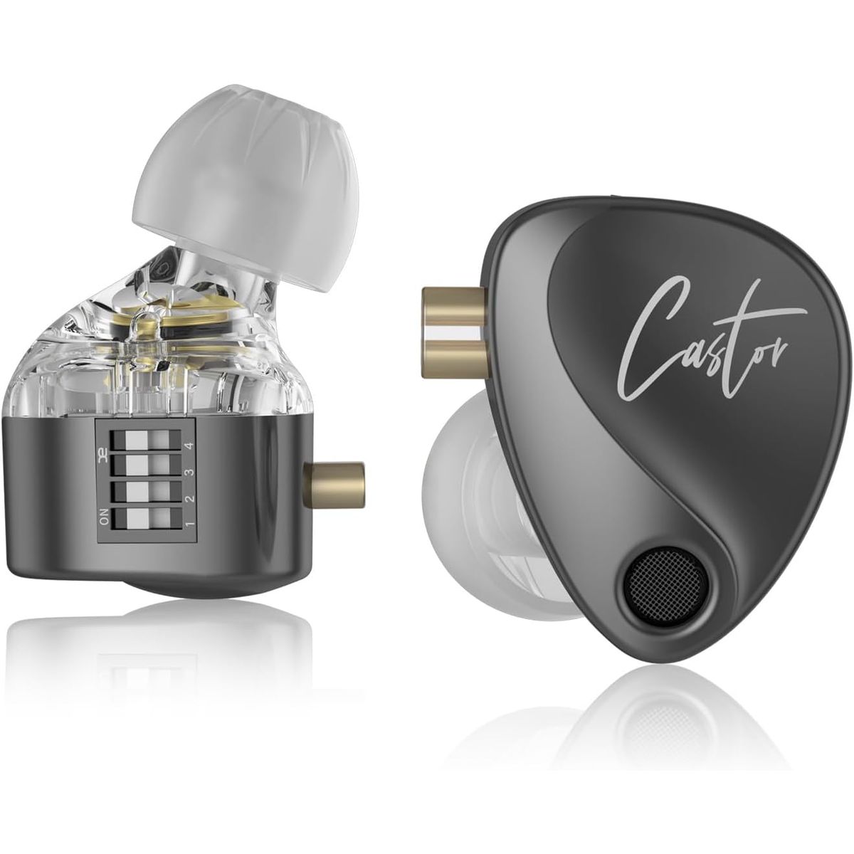KZ - Audifonos KZ Castor Harman Bass Edition IEM Microfono - Negro
