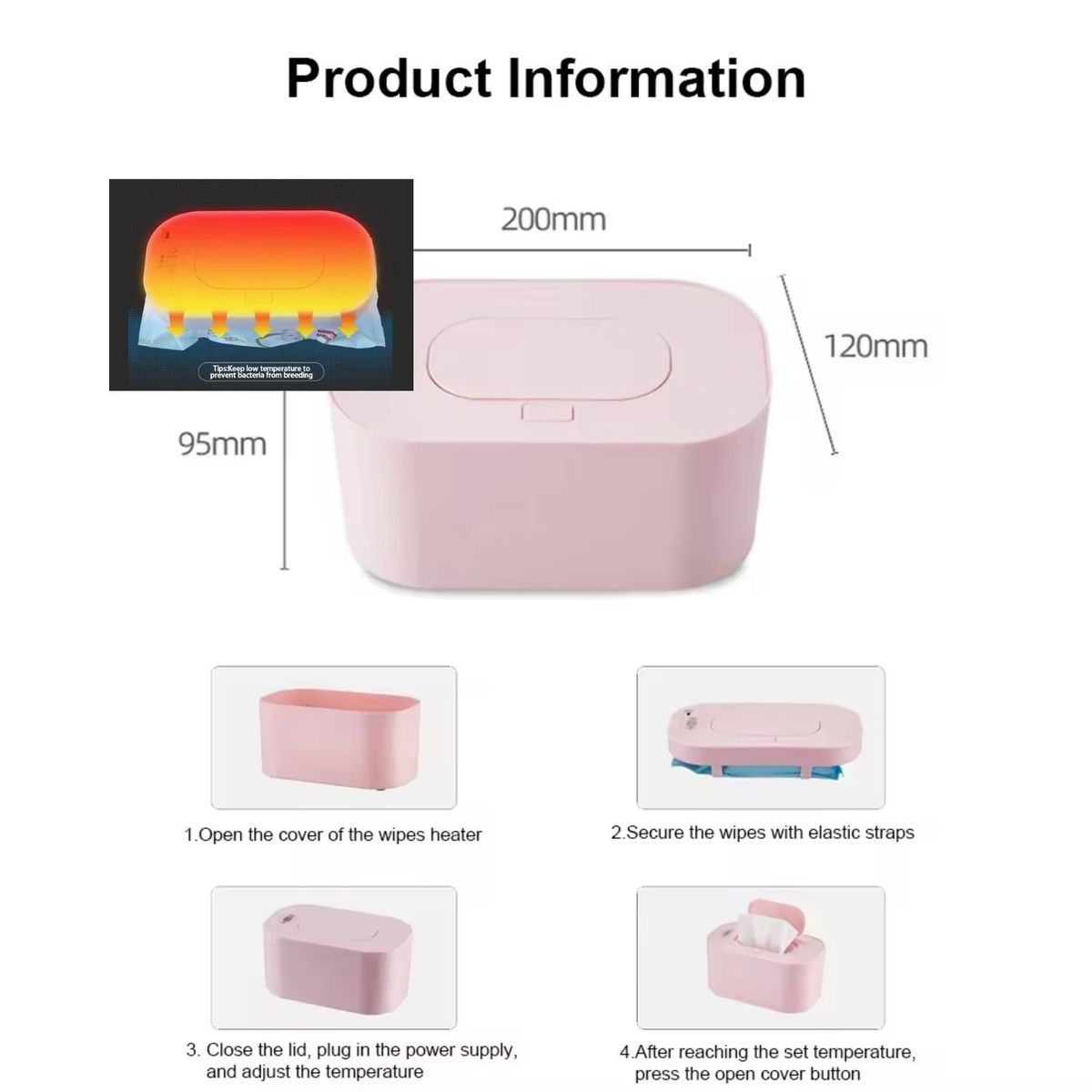 GENERICO - Calentador Toallitas Blanco Analogo