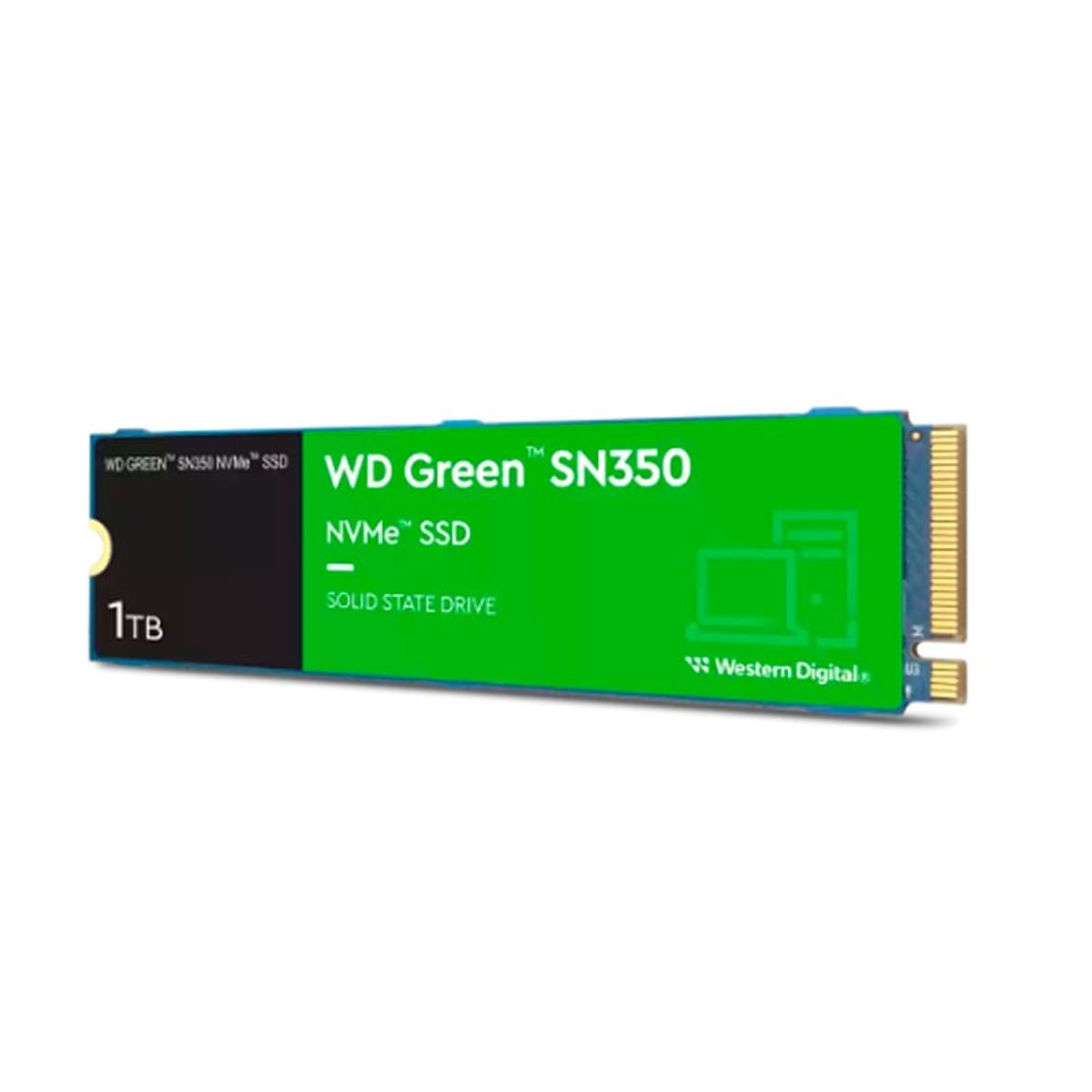 WESTERN DIGITAL - Disco SSD WD Green SN350 WDS100T2G0C NVMe 1TB M2 2280 PCIe Gen3