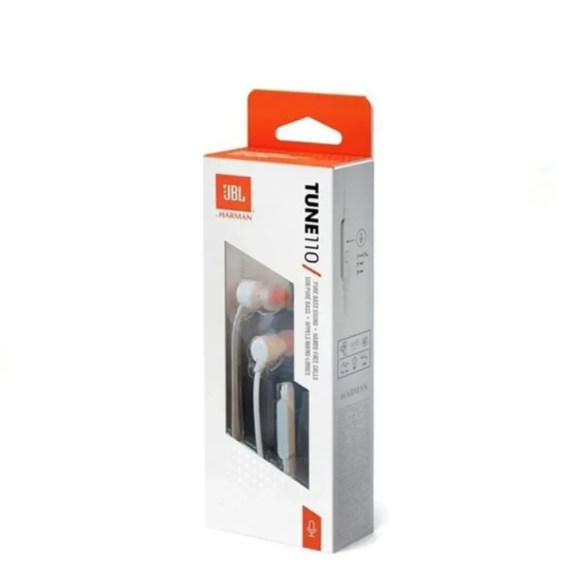 JBL - Audifono JBL T110 Con Cable y Microfono - Blanco