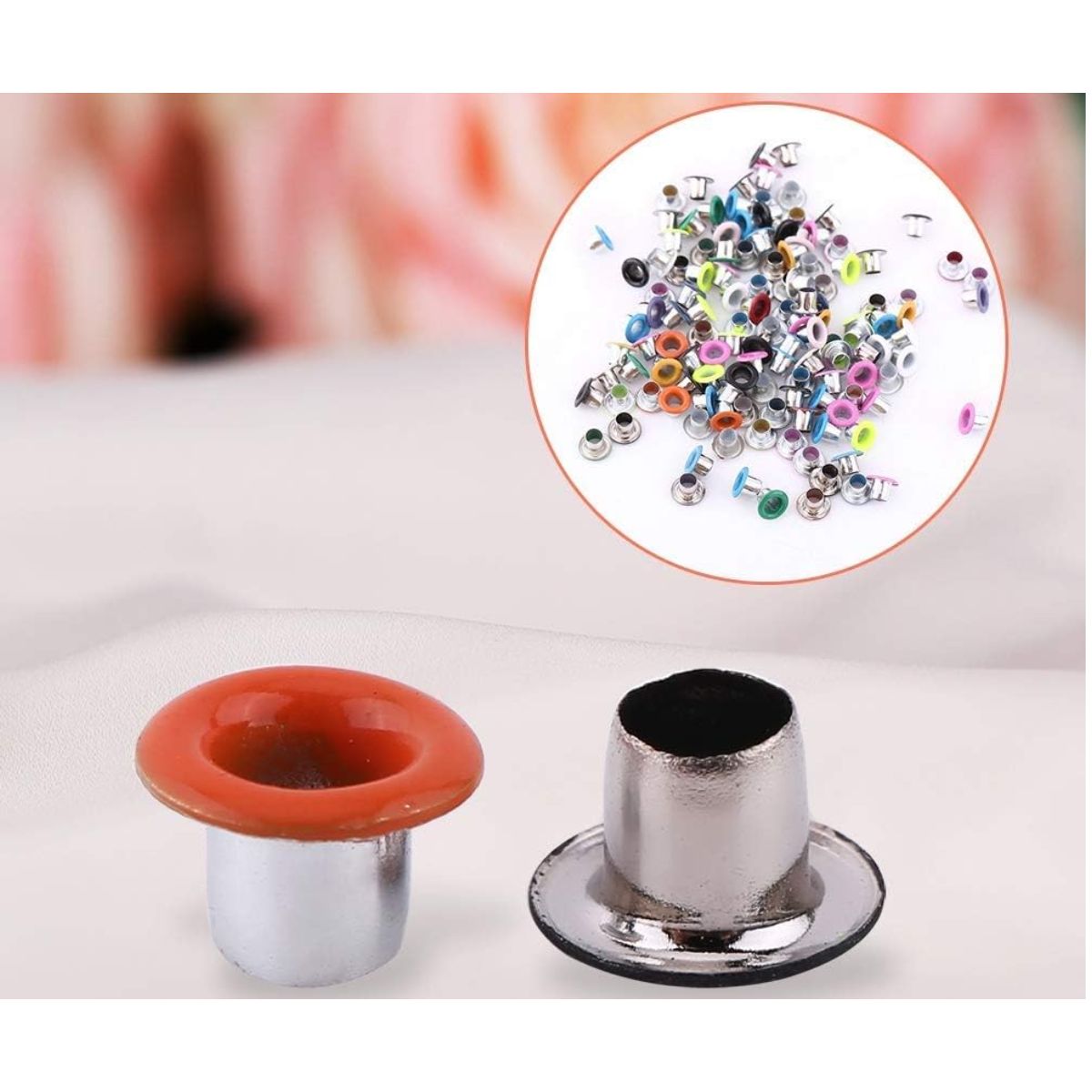 GENERICO - Ojalillo Ojal De 4mm Pack 1000 Uds. Color Surtidas