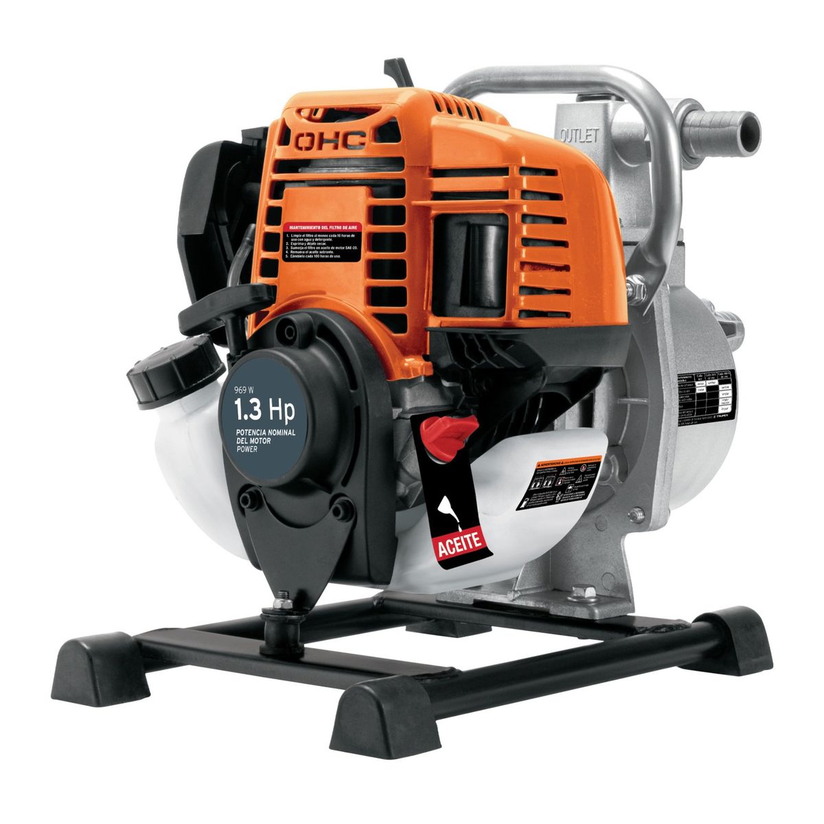 TRUPER - Motobomba autocebante 1.3 HP salida 1" , Truper