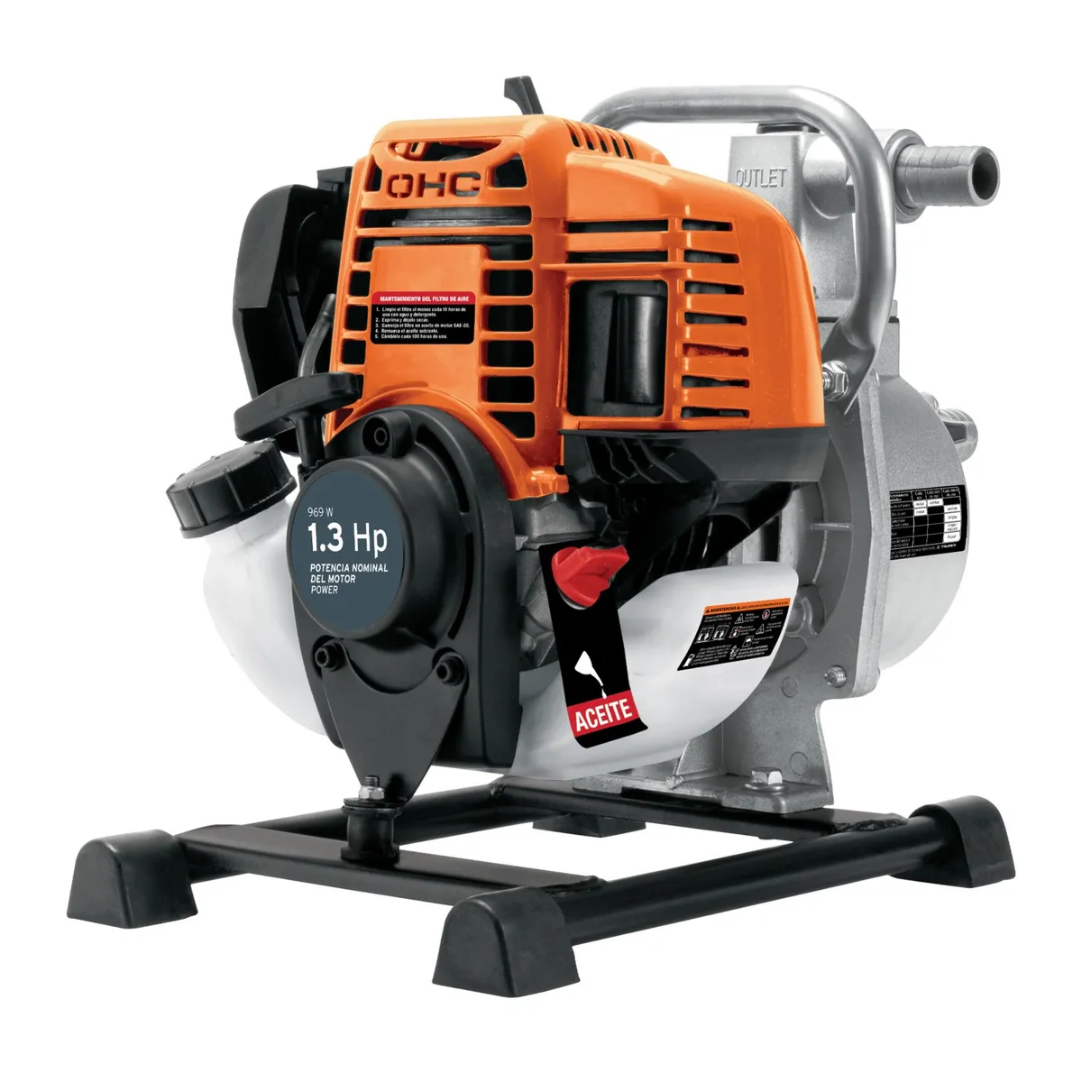 TRUPER - Motobomba autocebante 1.3 HP salida 1" , Truper