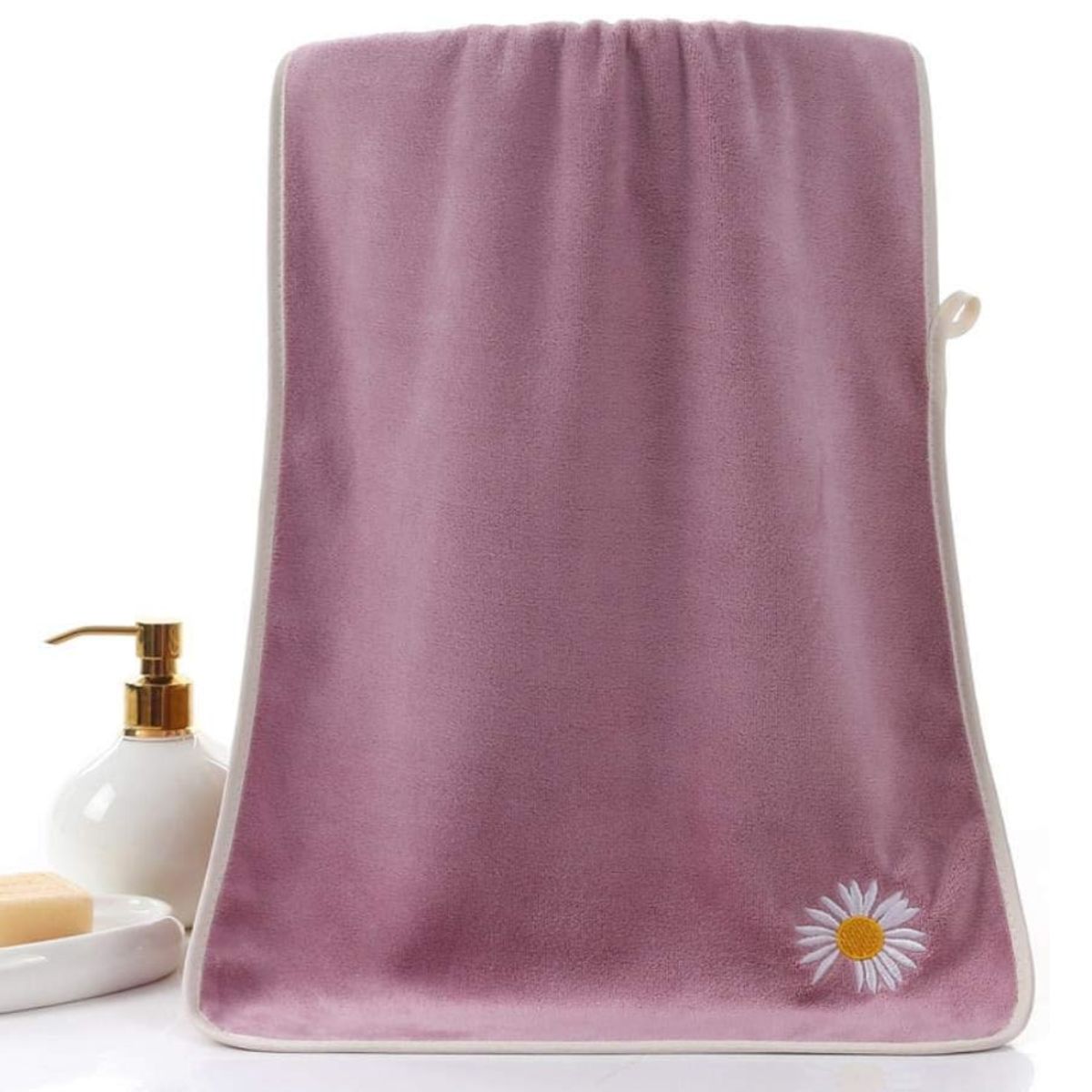 GENERICO - Toalla de cuerpo suave Morado - 136x69cm