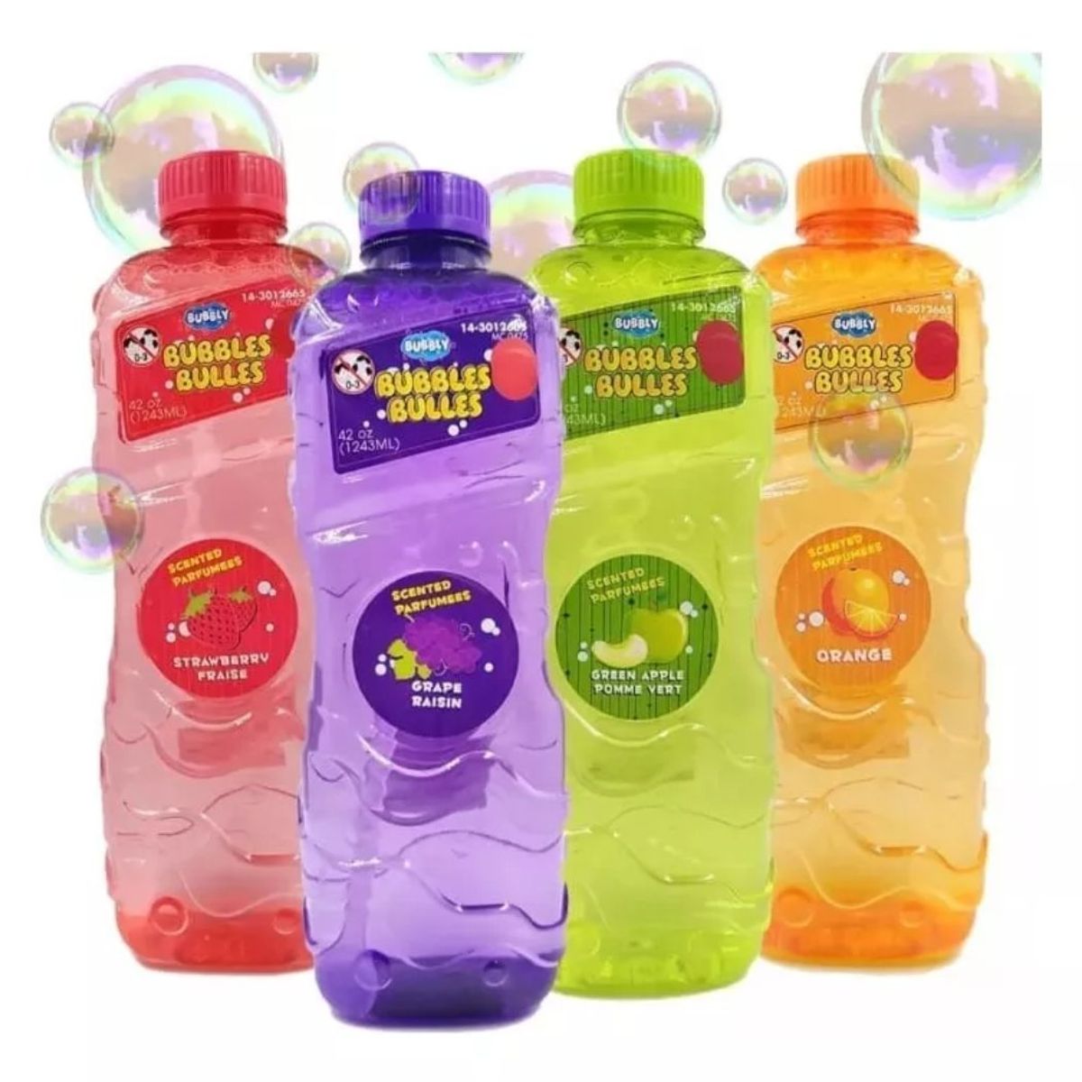 GENERICO - Liquido para burbujas en botella con aroma, 1 litro