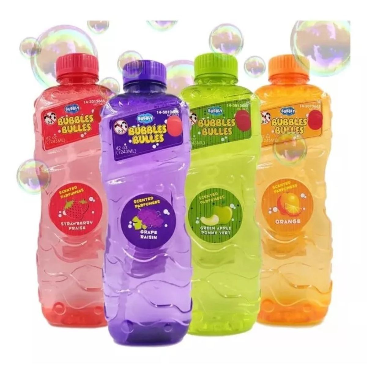 GENERICO - Liquido para burbujas en botella con aroma, 1 litro