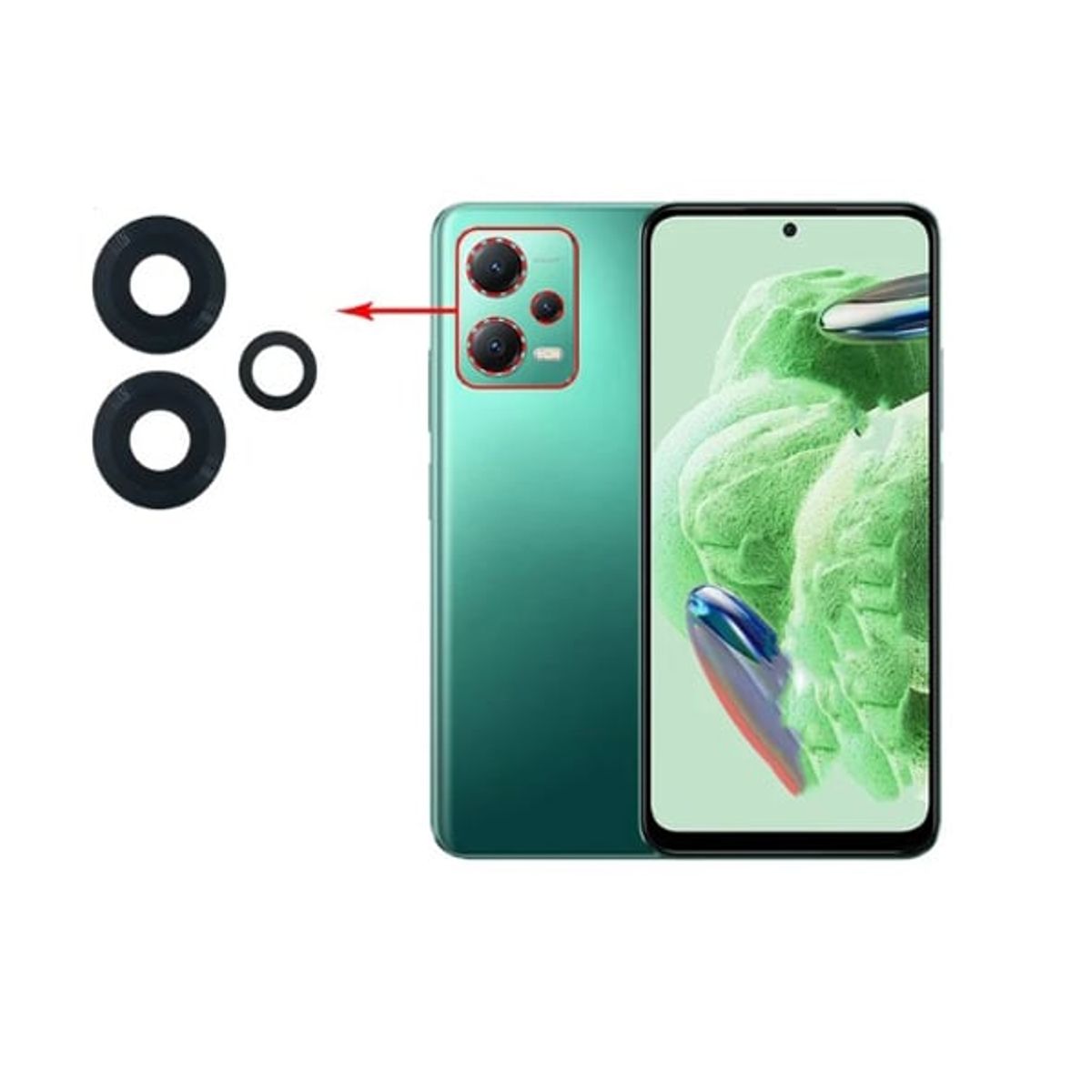 GENERICO - Repuesto lente Vidrio de cámara Xiaomi Redmi Note 10 Pro Plus 5G