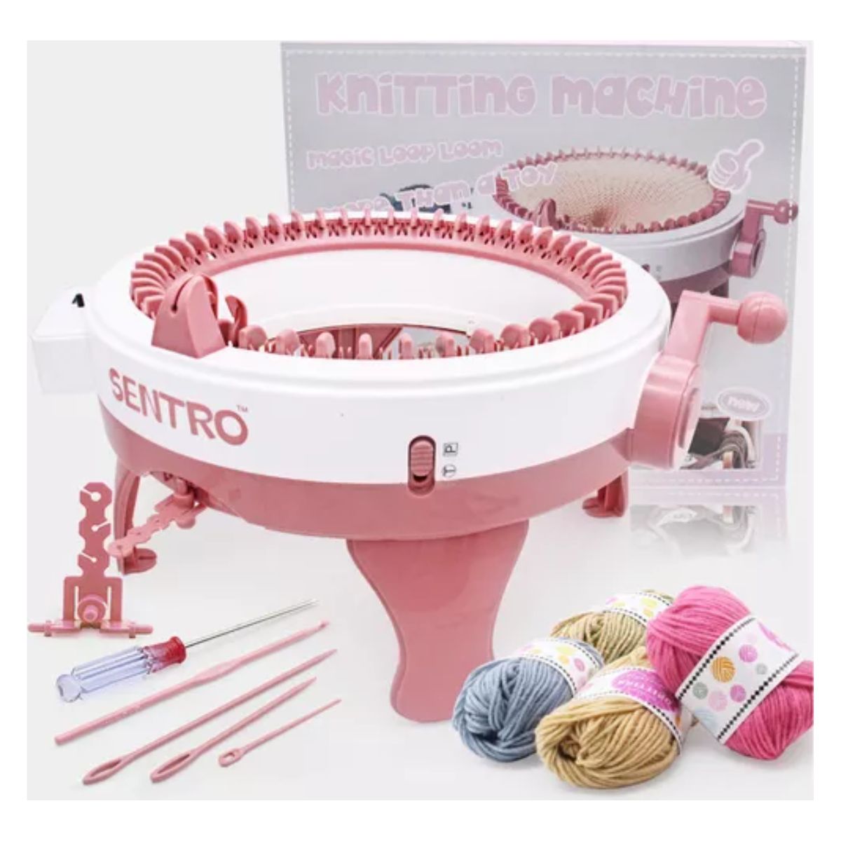 GENERICO - Maquina Para Tejer Manual Sentro 48 Agujas Telar Giratorio