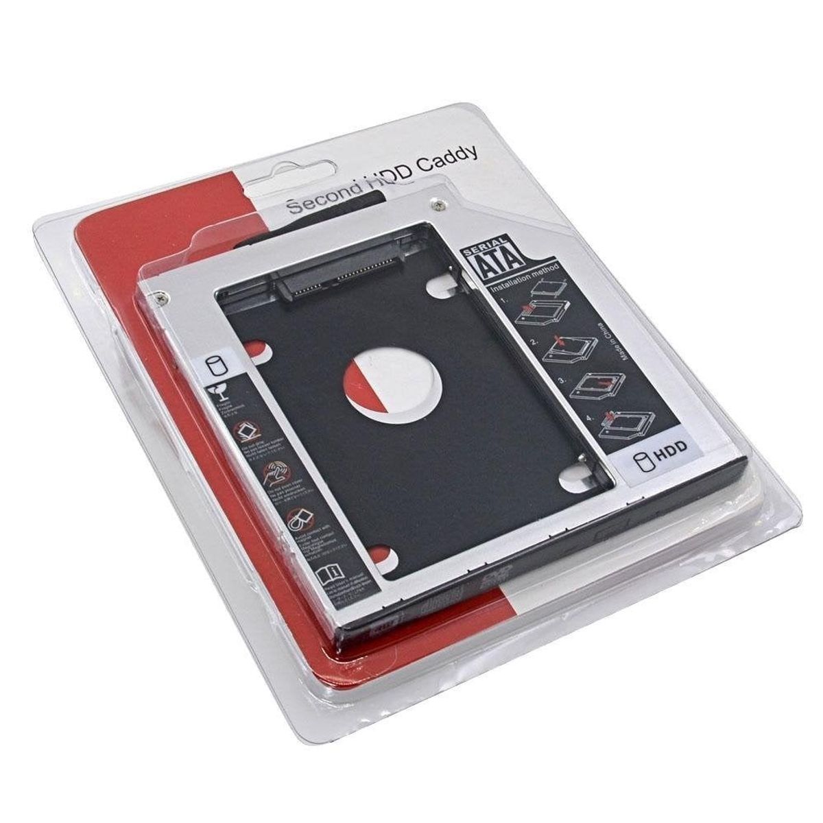 GENERICO - Caddy 2nd Hdd Ssd Disco Duro Sata Cd Dvd-rom Universal 95mm