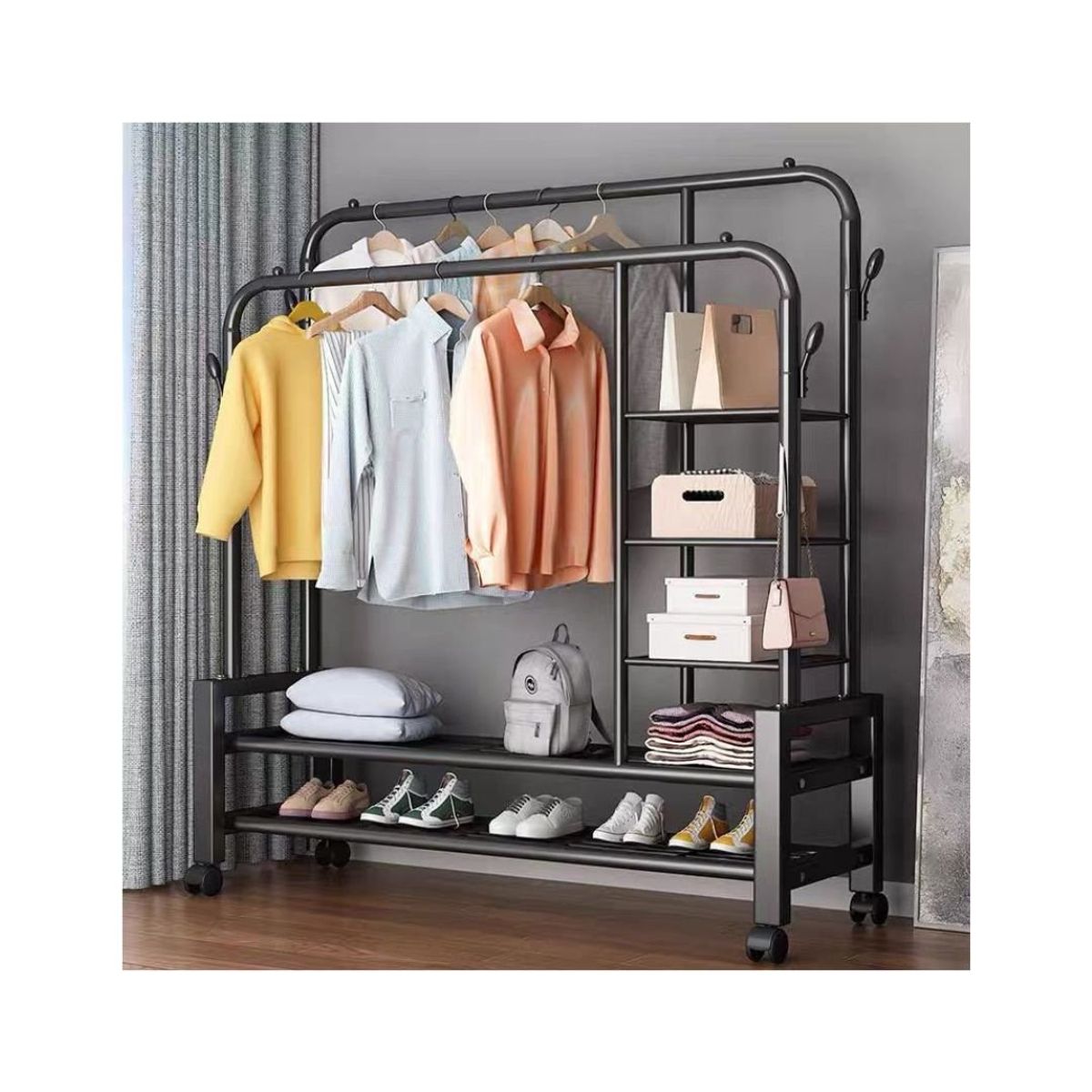 GENERICO - PERCHERO 4 EN 1 MULTIFUNCIONAL