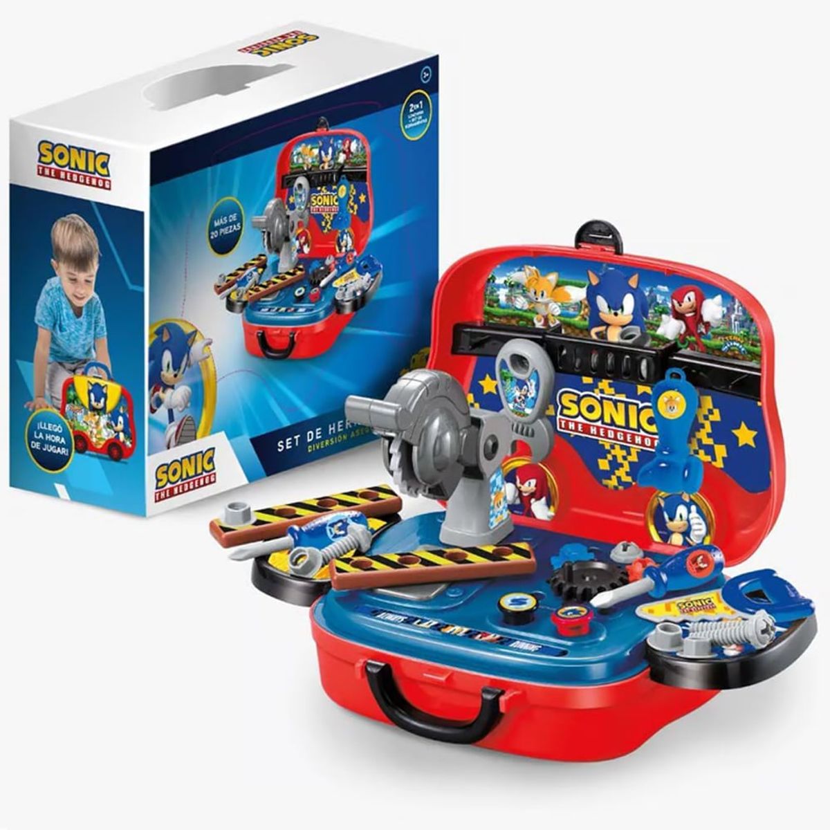 SONIC - Set De Herramientas Y Lonchera 2 En 1 The Hedgehog / Sega