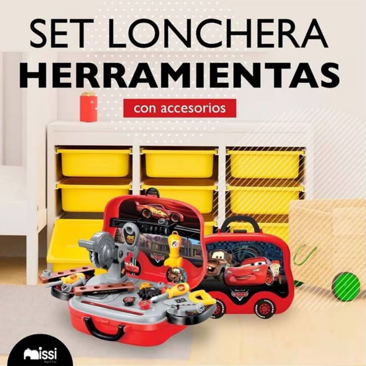 PIXAR - Set De Herramientas Y Lonchera De Rayo Macqueen Cars