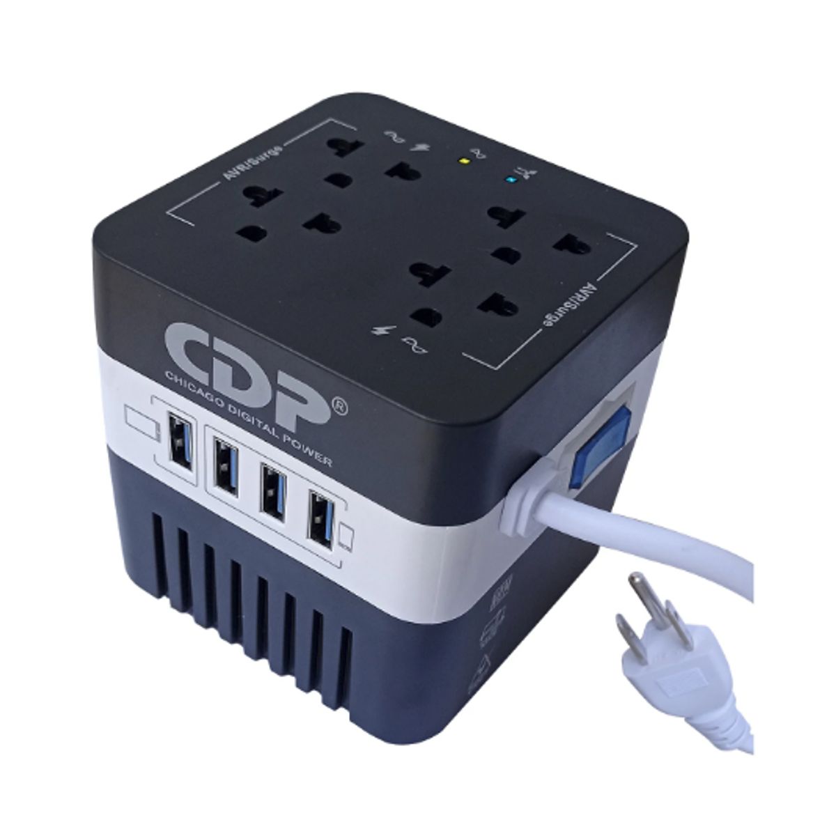 GENERICO - Estabilizador de Voltaje 600VA/300W 4 Salidas RU-AVR604I CDP