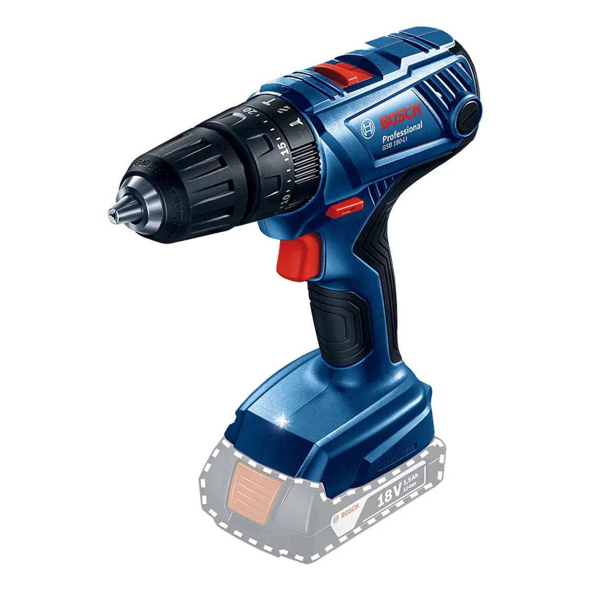 BOSCH - Taladro Atornillador Bosch Profesional Gsr 180 Li 18v S/Bat.