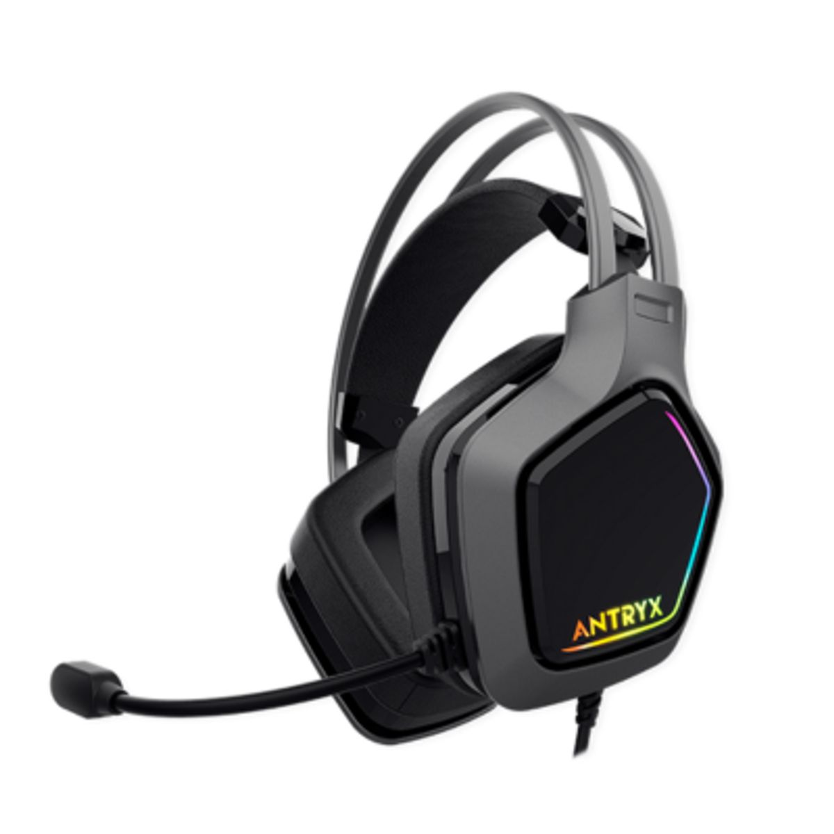 ANTRYX - AUDIFONO C/MICROFONO ANTRYX ENIGMA SE GRAY 7.1 VIRTUAL, VIBRADOR, USB