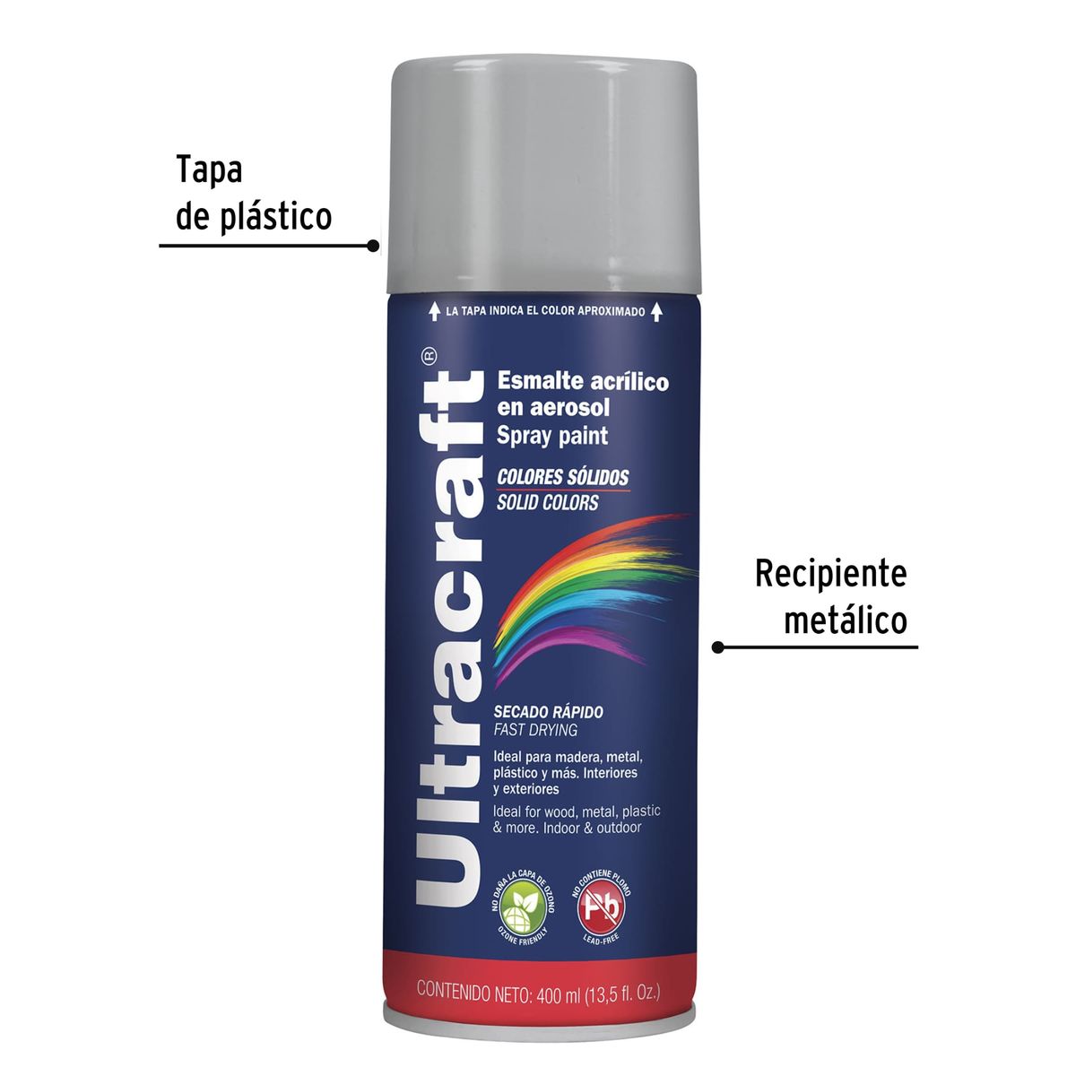 GENERICO - Pintura spray color Silver ULTRACRAF