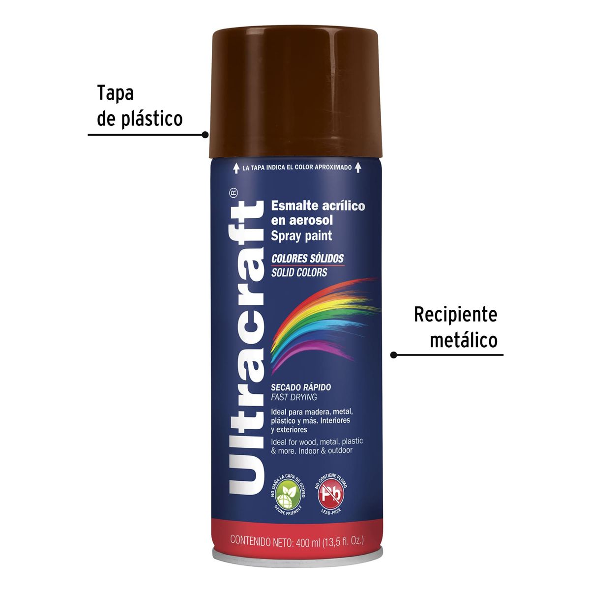 GENERICO - Pintura spray color marrón ULTRACRAF