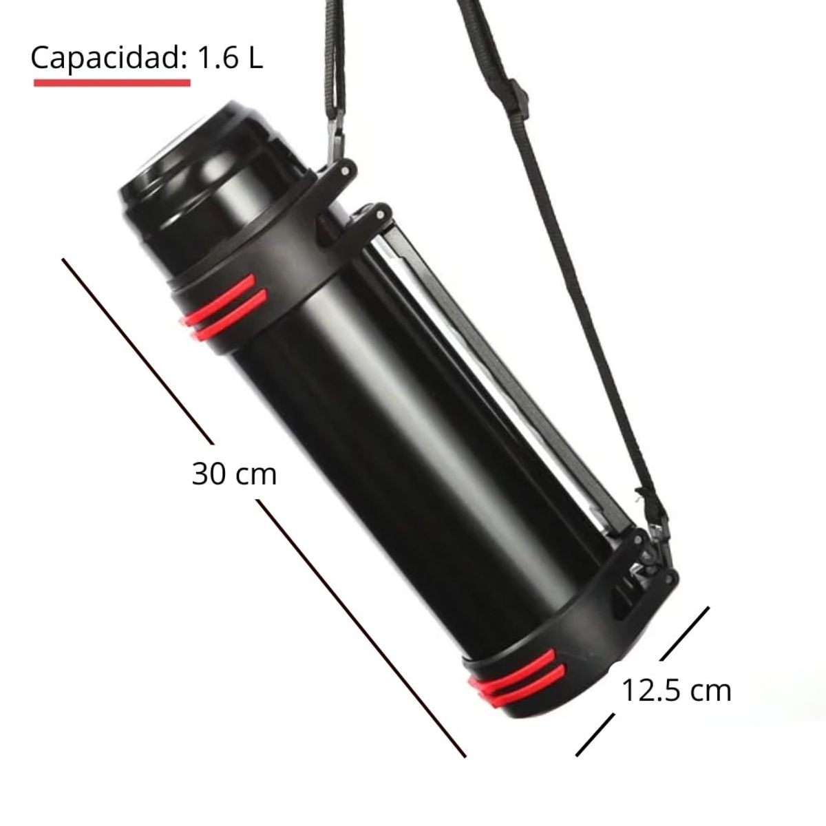 PENTHA - Termo para Camping Doble Acero Inoxidable 1600 ml Color Azul Noche