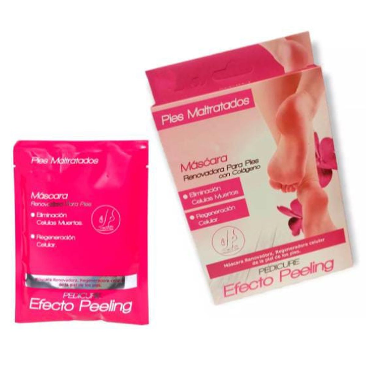 GENERICO - Mascara Renovadora Para Pies Con Colageno  Par