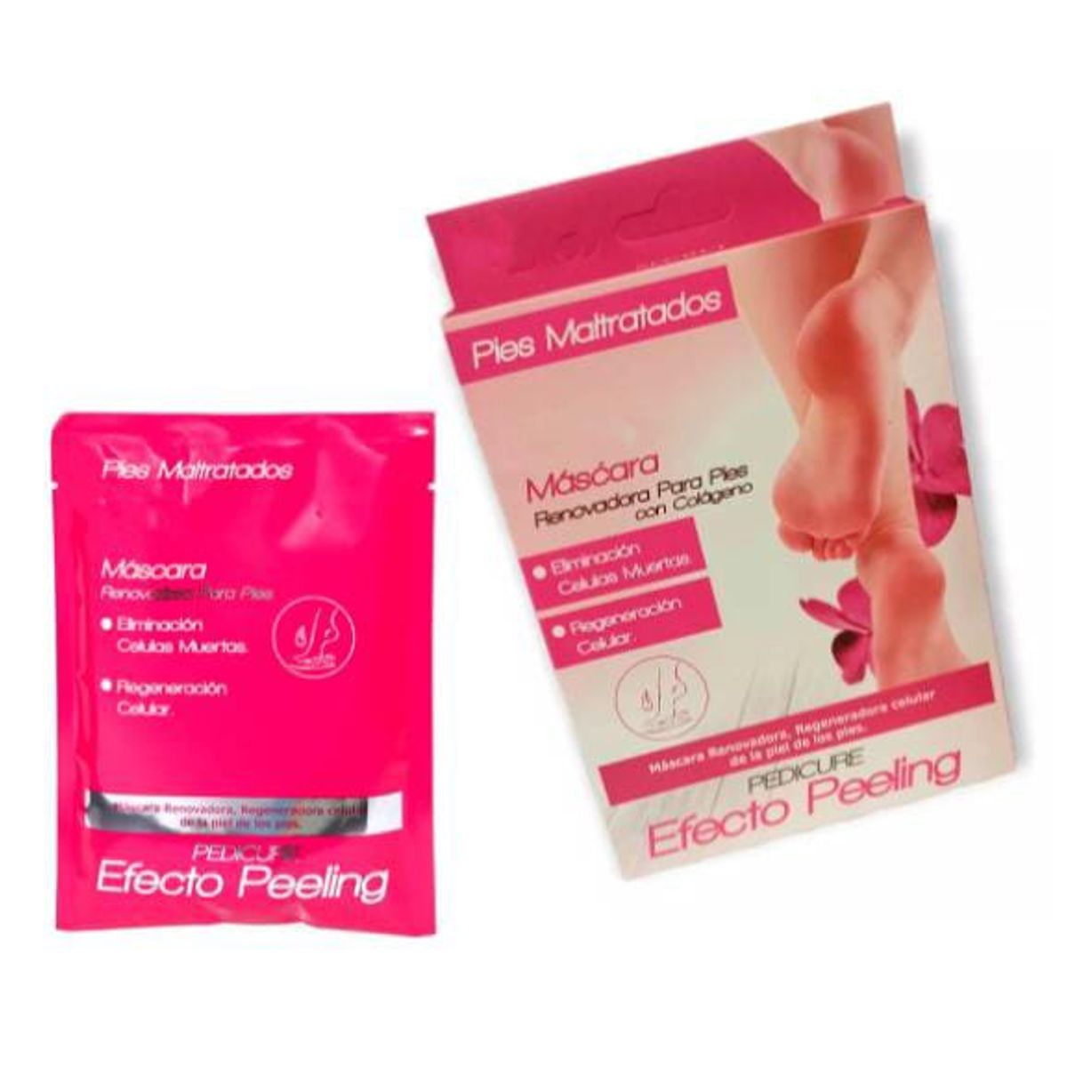 GENERICO - Mascara Renovadora Para Pies Con Colageno  Par