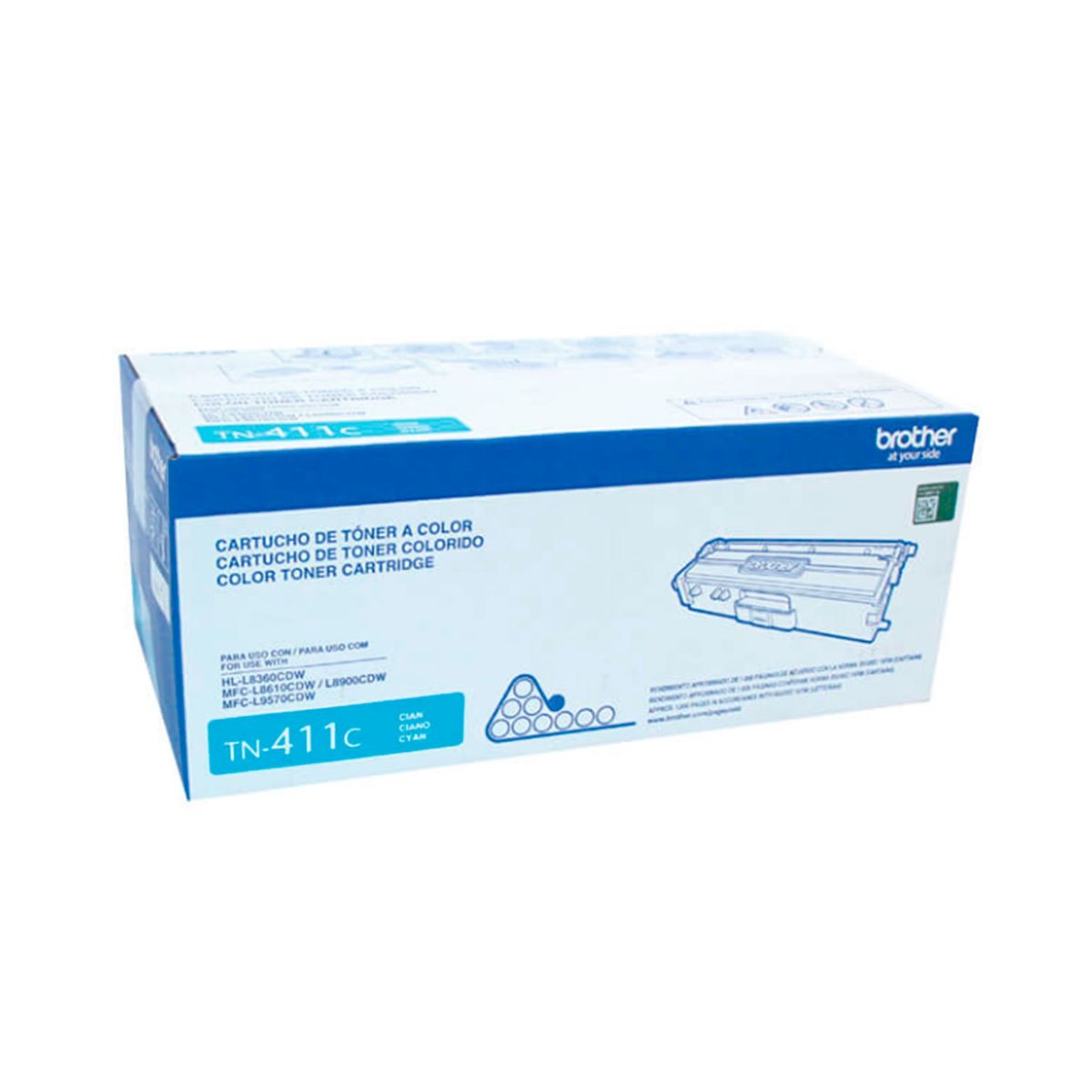 BROTHER - TONER BROTHER, TN411C, CYAN, 1800 PAG, MFC-L8610CDW P/N: TN411C