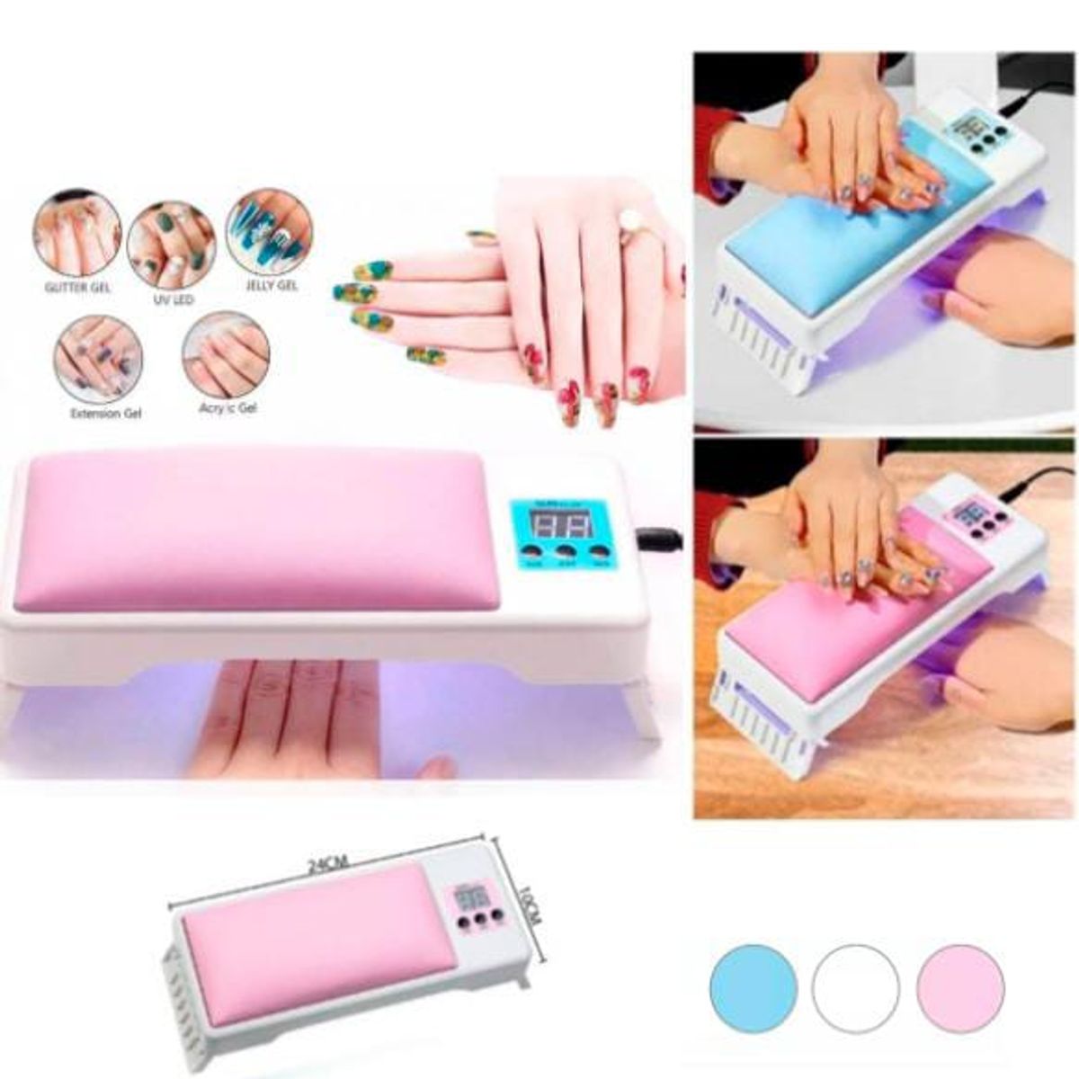 GENERICO - LÄMPARA LED PARA UÑAS CON ALMOHADA