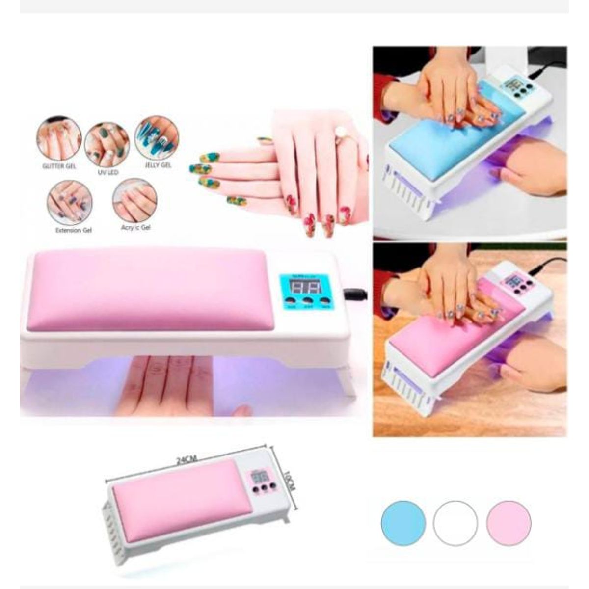 GENERICO - LÄMPARA LED PARA UÑAS CON ALMOHADA