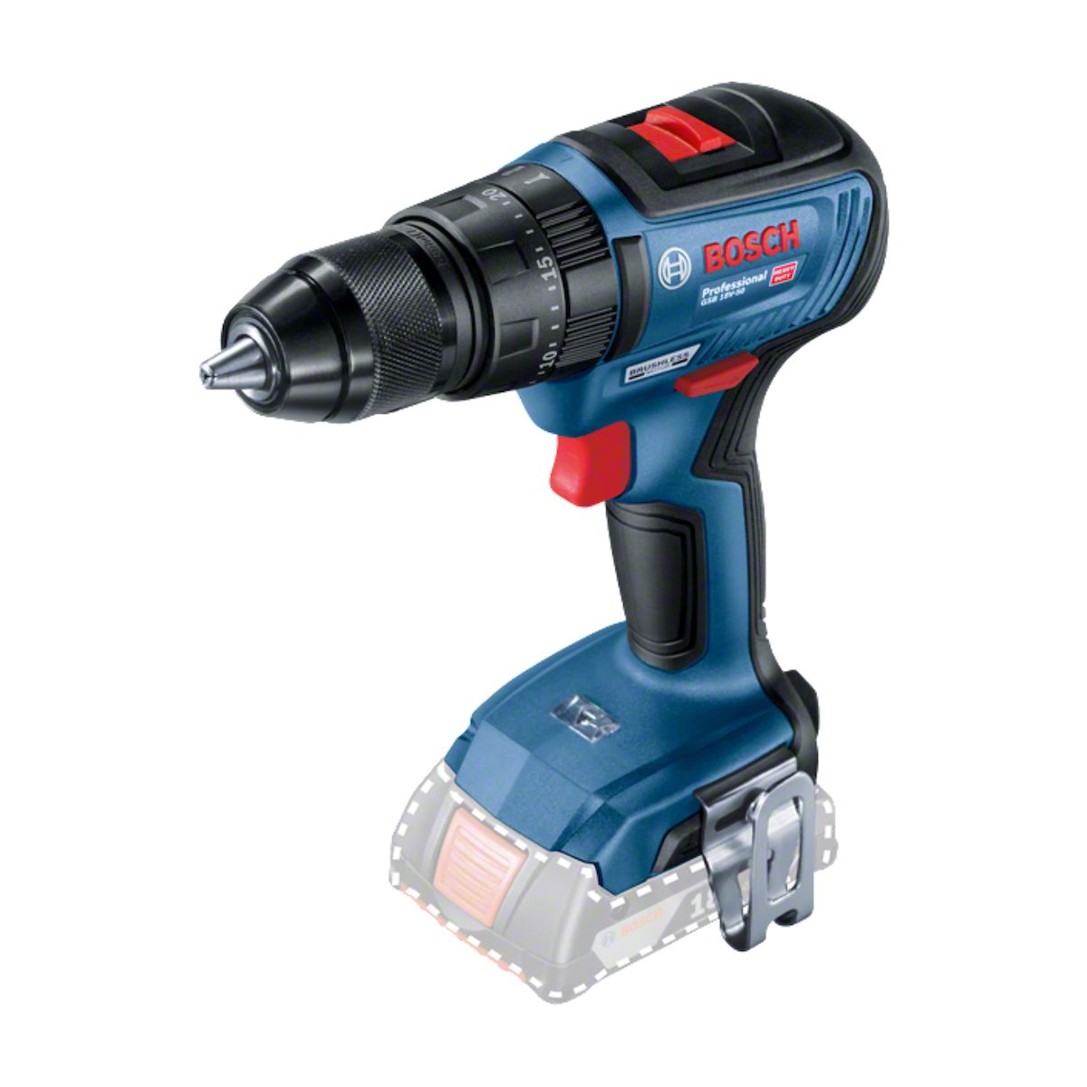 BOSCH - Taladro Percutor De 12 Bosch Profesion Gsb 18v-50 Sin Bat