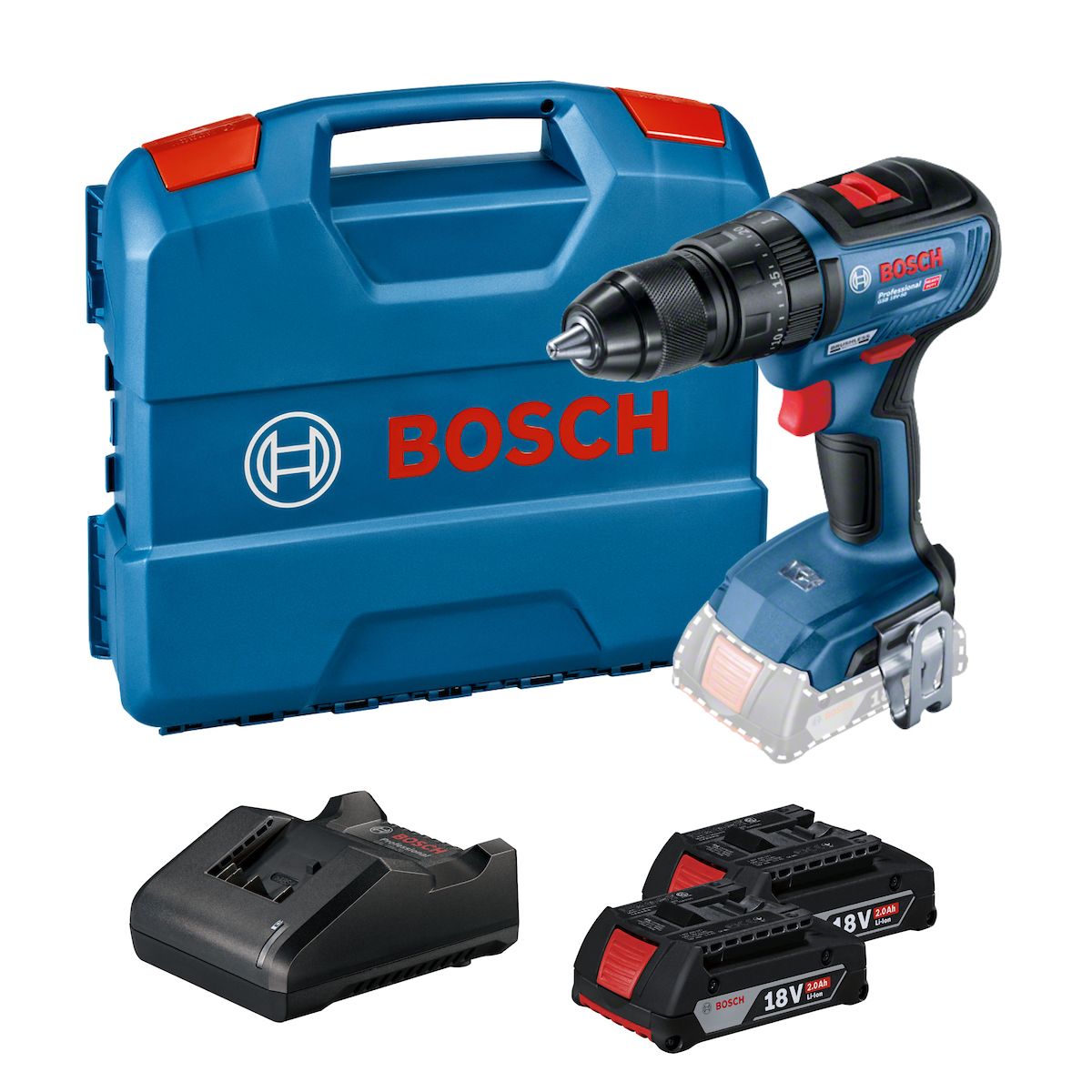 BOSCH - Taladro Percutor GSB 18v-50 Bosch Brushless  Maleta Profes