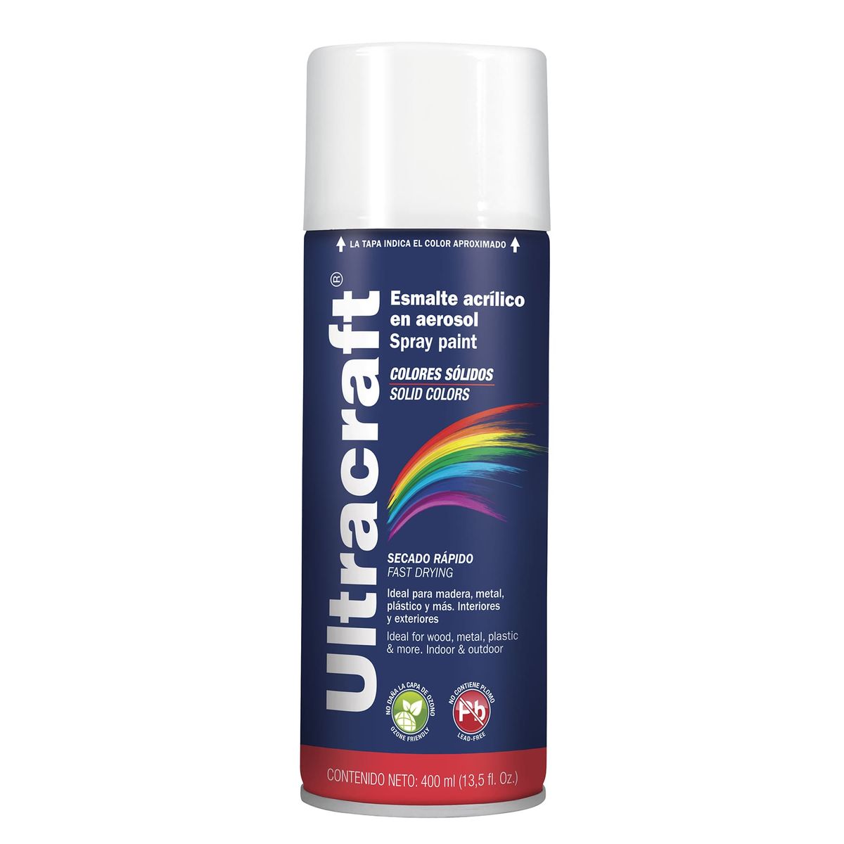 GENERICO - Pintura spray color blanco mate ULTRACRAF