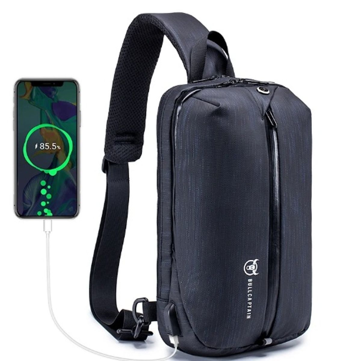 GENERICO - MORRAL BULLCAPTAIN DEPORTIVO AZUL PARA HOMBRES