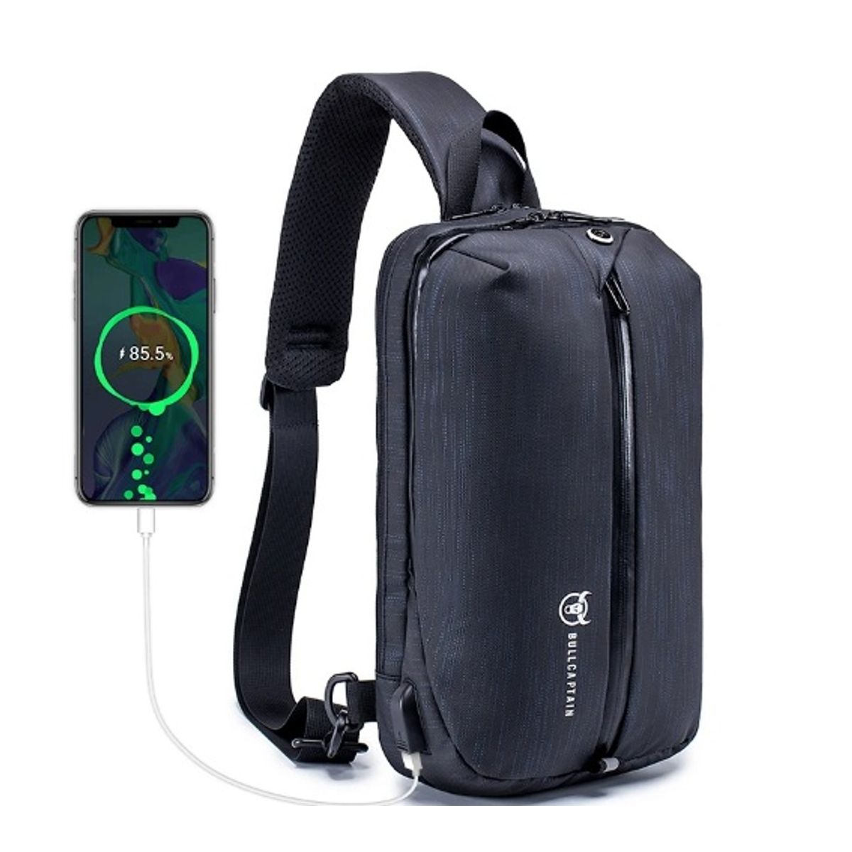 GENERICO - MORRAL BULLCAPTAIN DEPORTIVO AZUL PARA HOMBRES