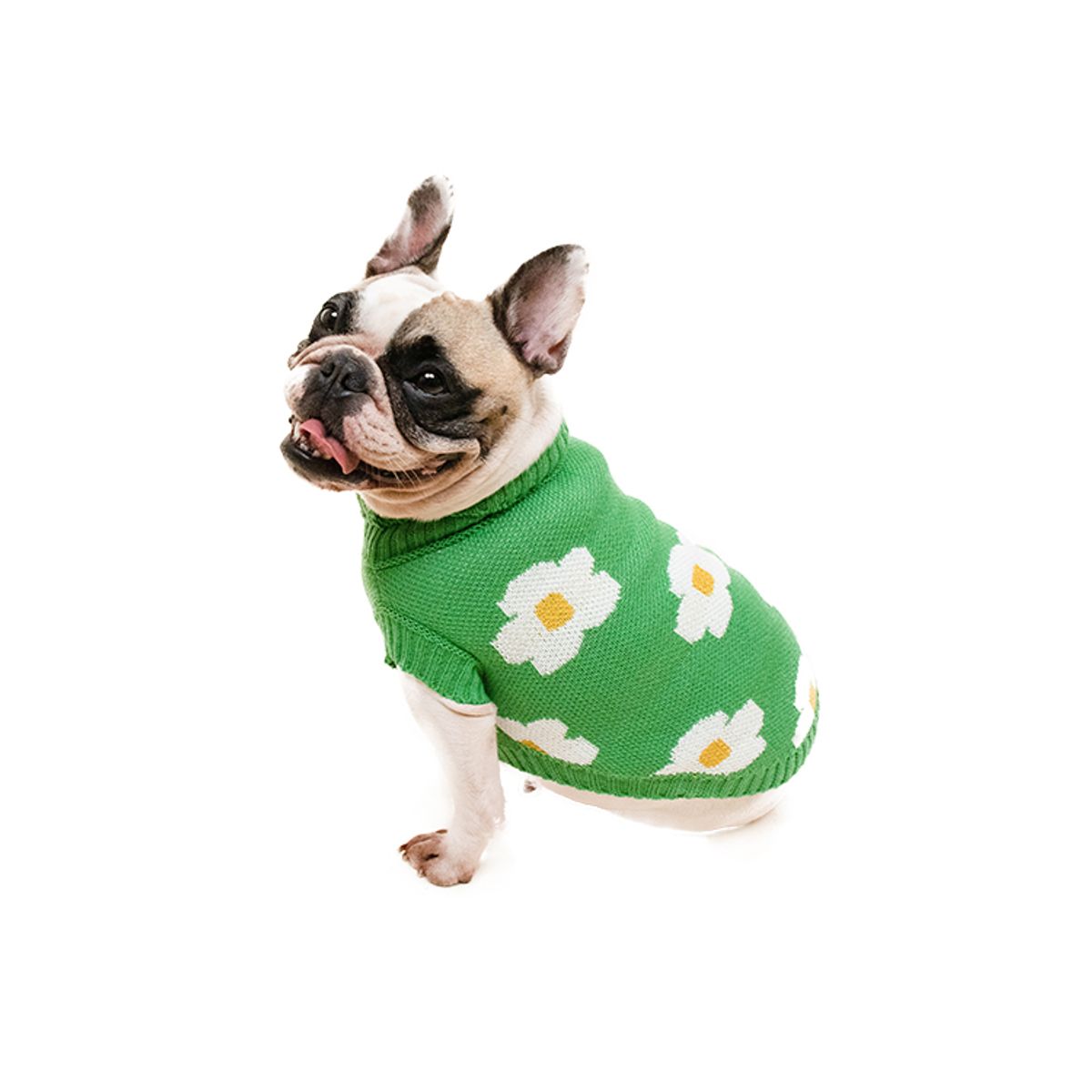 PRETTYPETS - SUETER FLORES VERDE L PARA MASCOTAS PRETTY PET