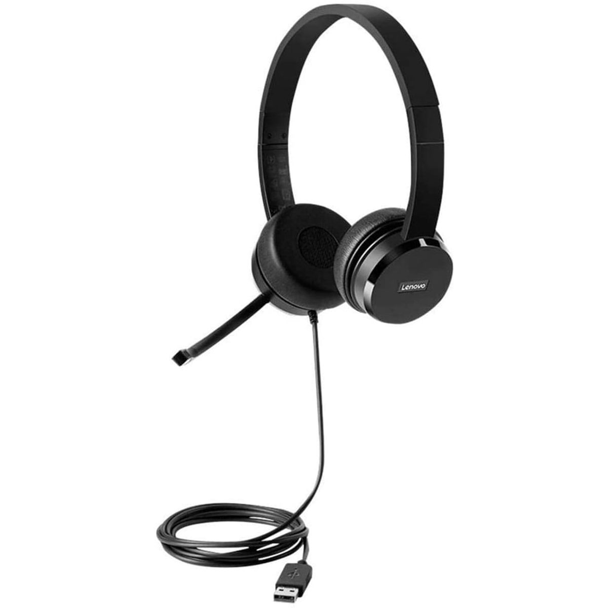 LENOVO - Auriculares Lenovo 100 Estéreo USB con Micrófono Negro