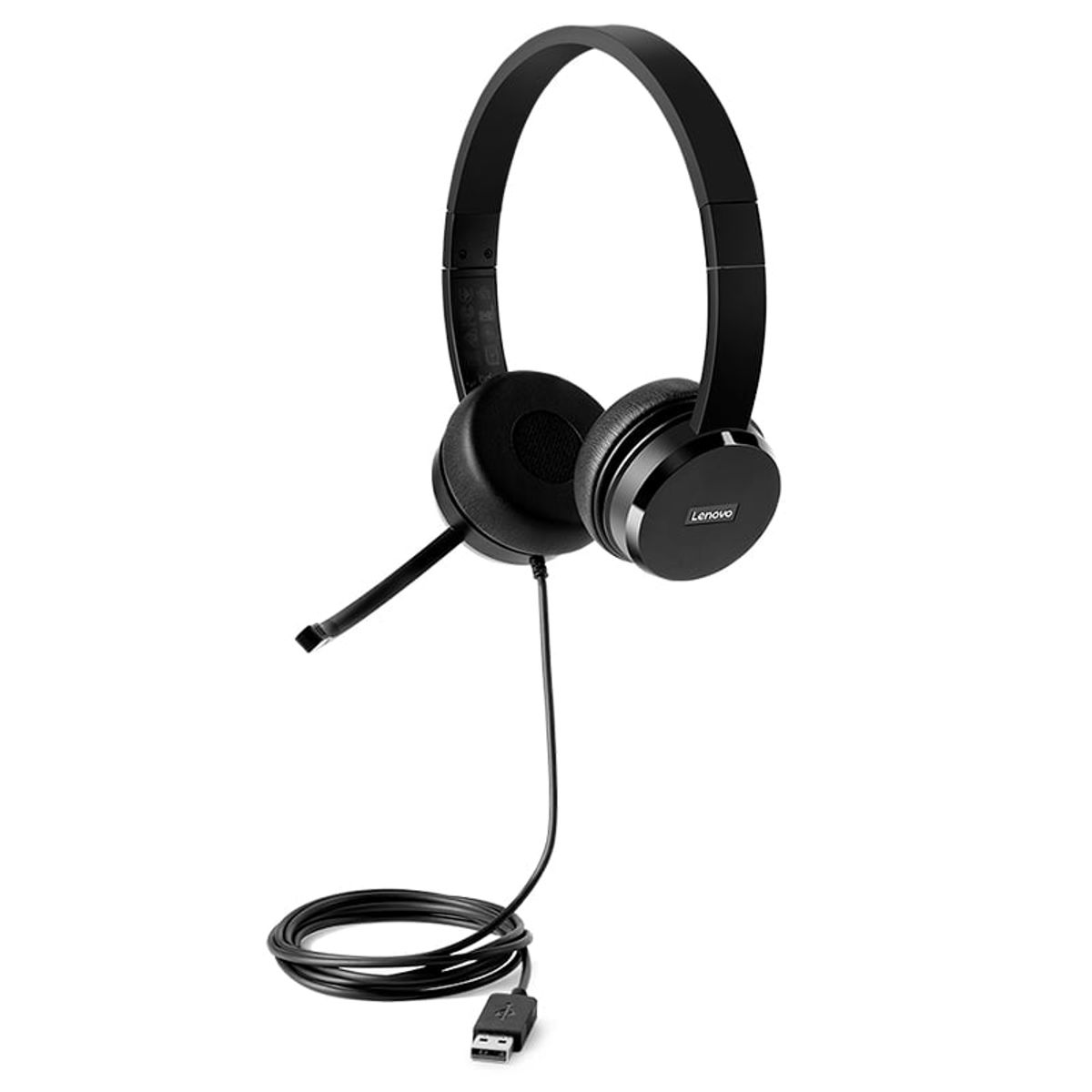 LENOVO - Auriculares Lenovo 100 Estéreo USB con Micrófono Negro