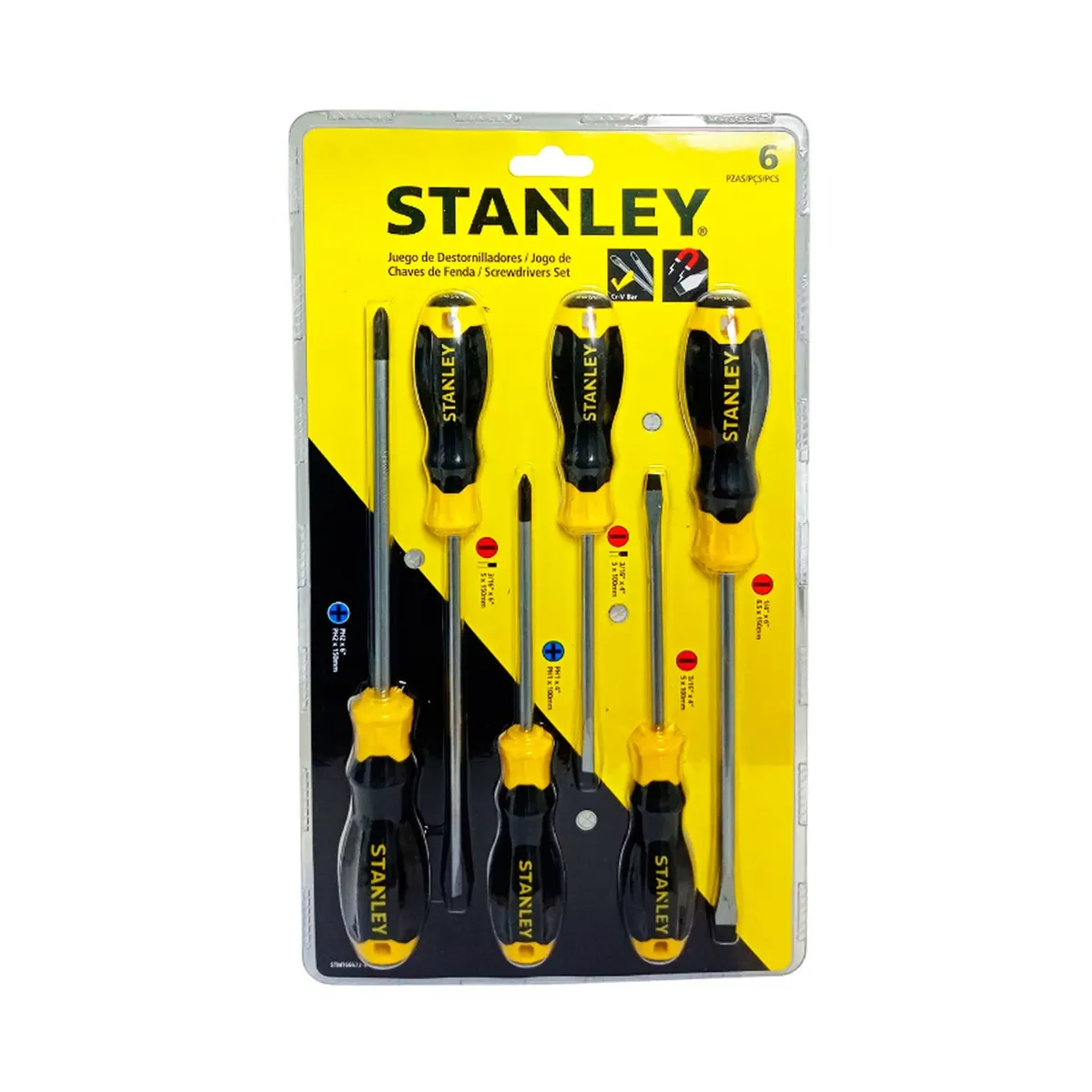STANLEY - Juego de Destornilladores de 6Pcs STMT66672-840 STANLEY