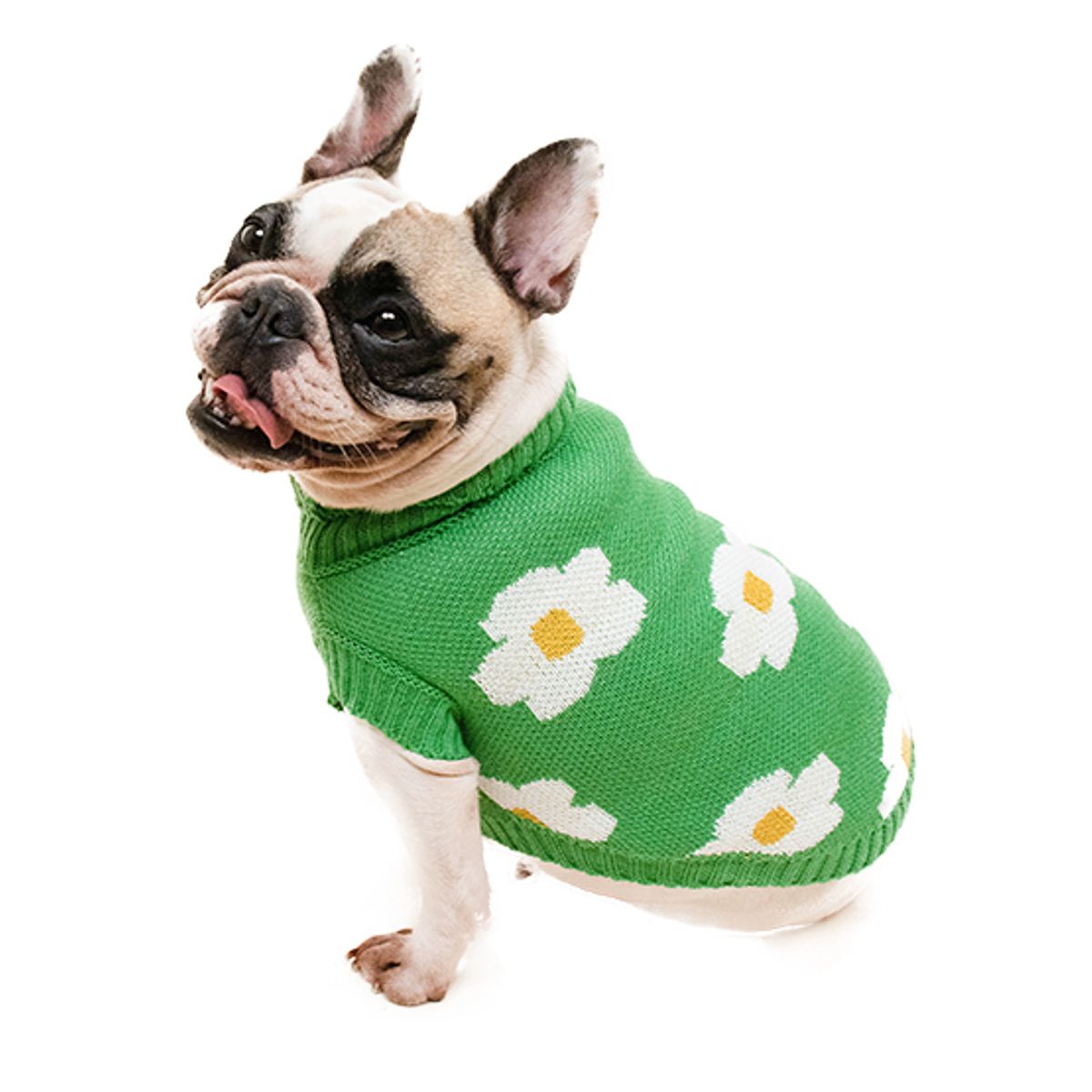 PRETTYPETS - SUETER FLORES VERDE S PARA MASCOTAS PRETTY PET