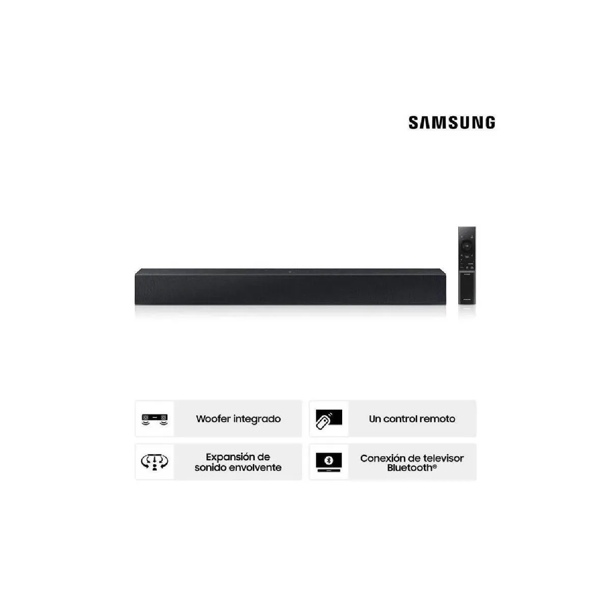 SAMSUNG - Soundbar Samsung Bluetooth 2.0 CH HW-C400 Negro