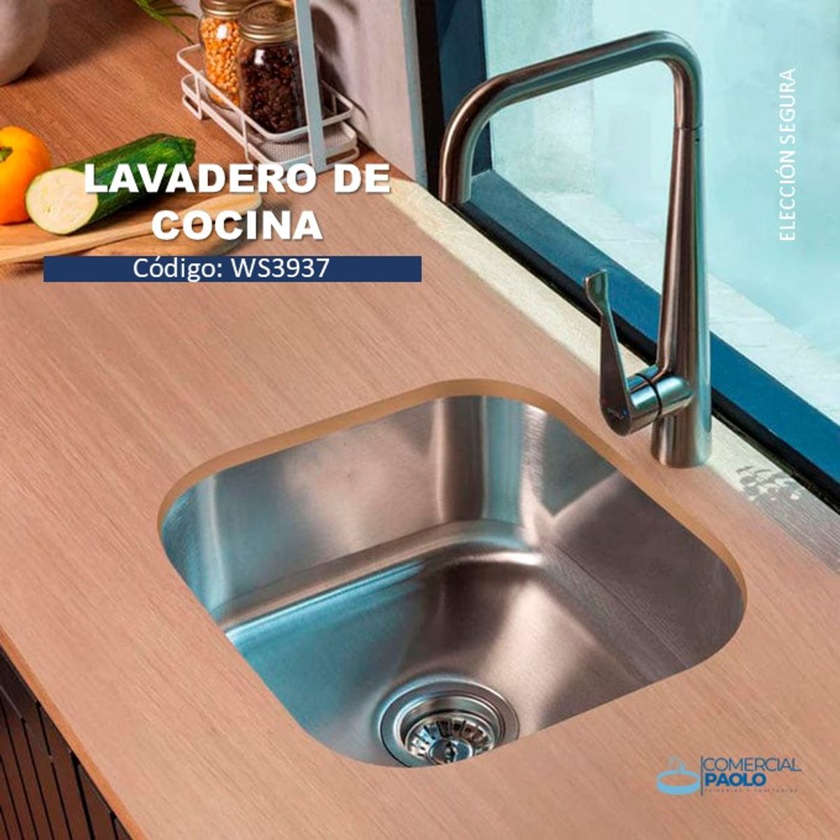 FRATELLI - LAVADERO DE COCINA ACERO INOXIDABLE WS3937