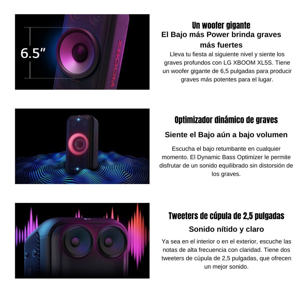 LG - Parlante LG XBOOM XL5S 200W Bluetooth IPX4