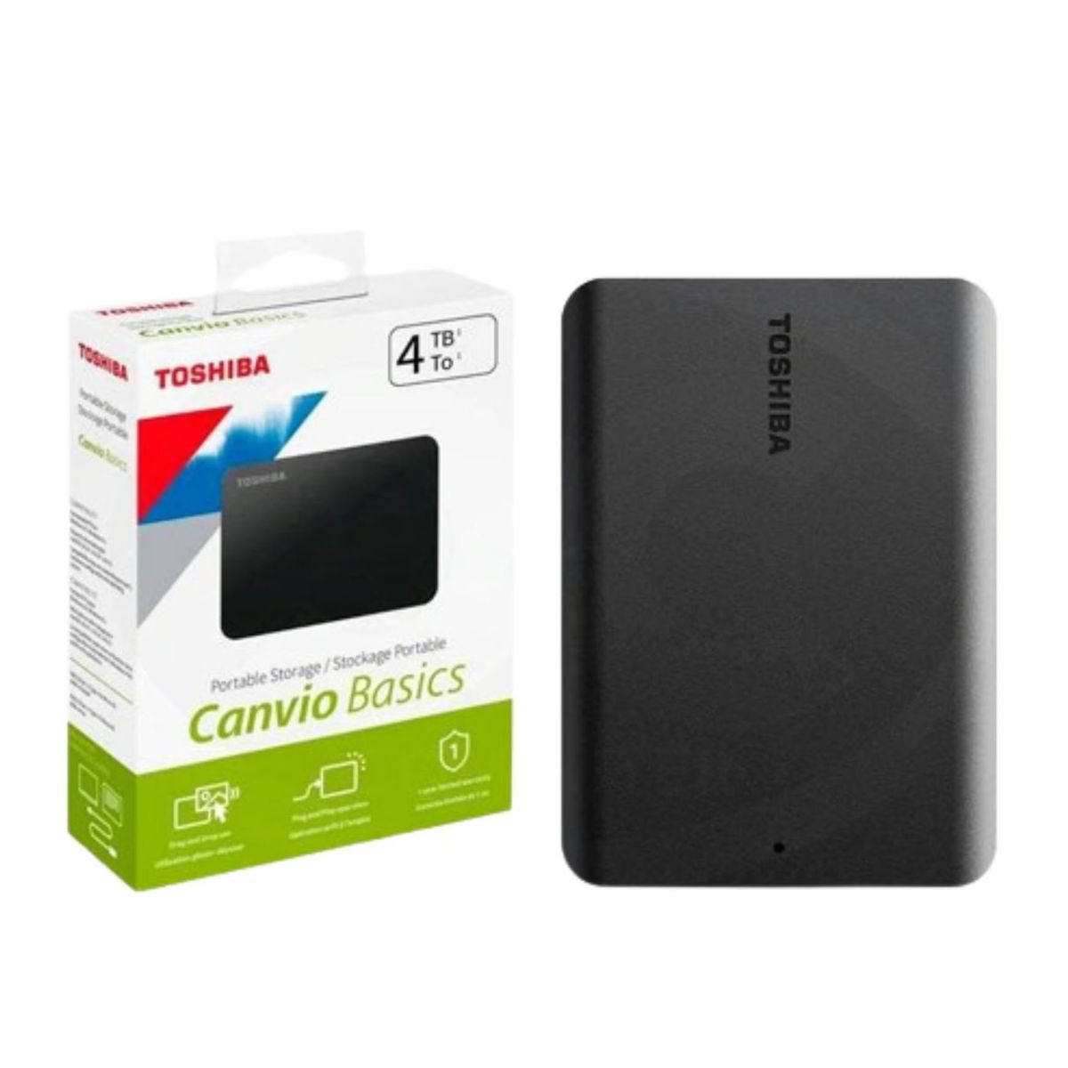TOSHIBA - Disco Externo 4 TB TOSHIBA Canvio Basics USB 3.0