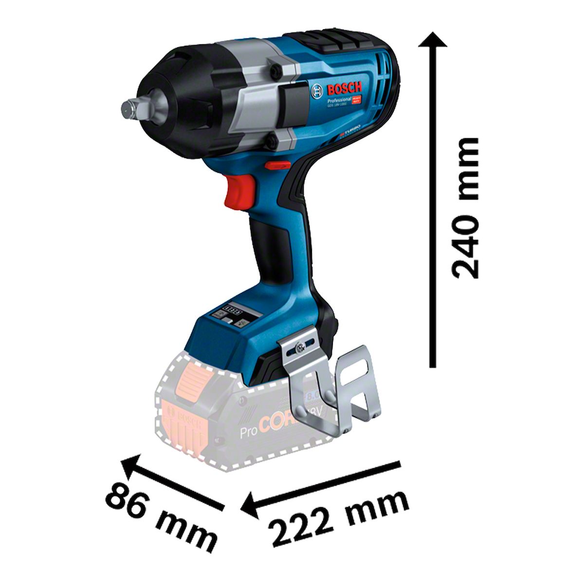 BOSCH - Llave De Impacto 12 18v Baretool Bosch Gds 18v-1000
