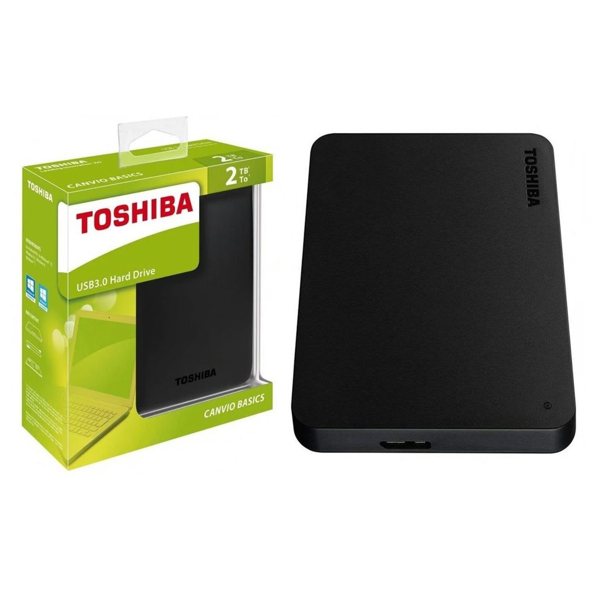 TOSHIBA - Disco Externo Toshiba 2TB Canvio Basic HDTB520XK3AA