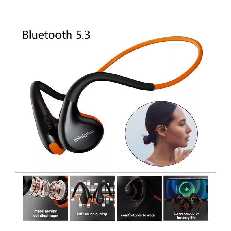 LENOVO - Audífonos inalámbricos Lenovo X7 Negro Bluetooth 5.3 Conducción ósea