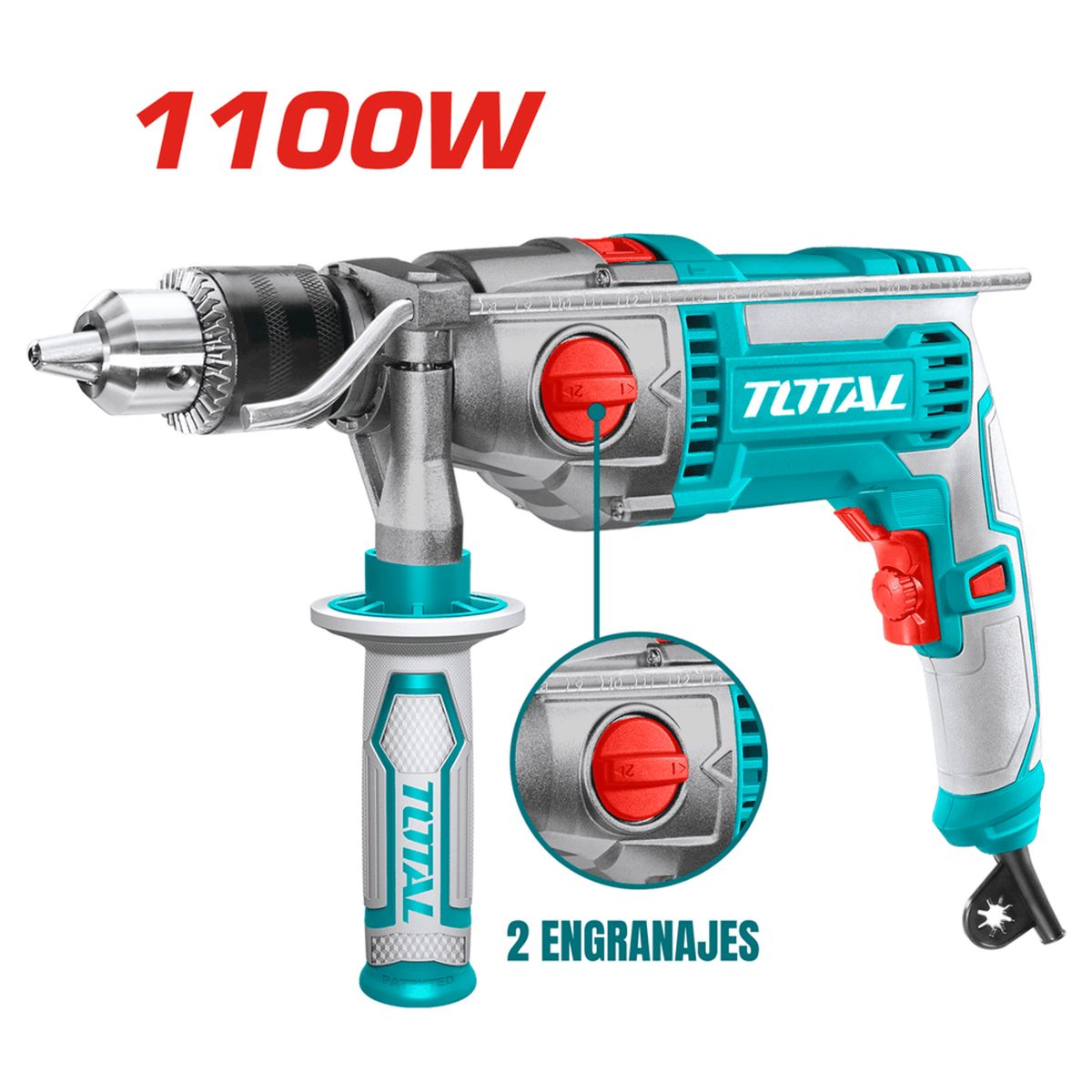 TOTAL TOOLS - TALADRO PERCUTOR 1100W INDUSTRIAL TOTAL-TG211166