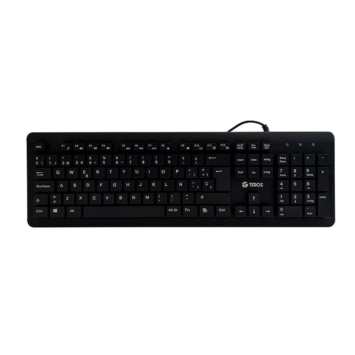 TEROS - Teclado Teros TE-4065N Sellado A Prueba de Agua IPX7 USB Negro