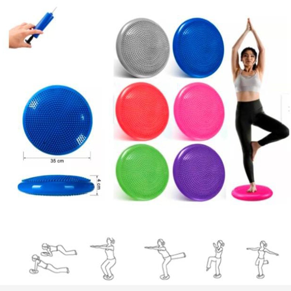 GENERICO - COJIN para equilibrio y entrenamiento fitness