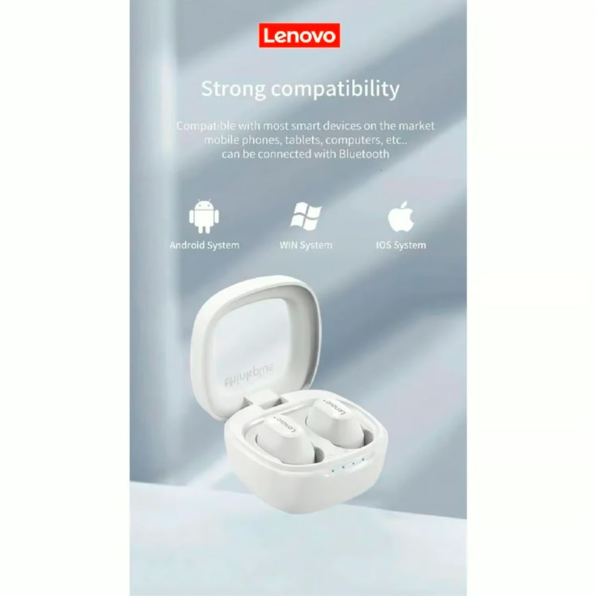 LENOVO - Audífonos Lenovo XT62-WHT TWS Bluetooth 5.3 Blanco